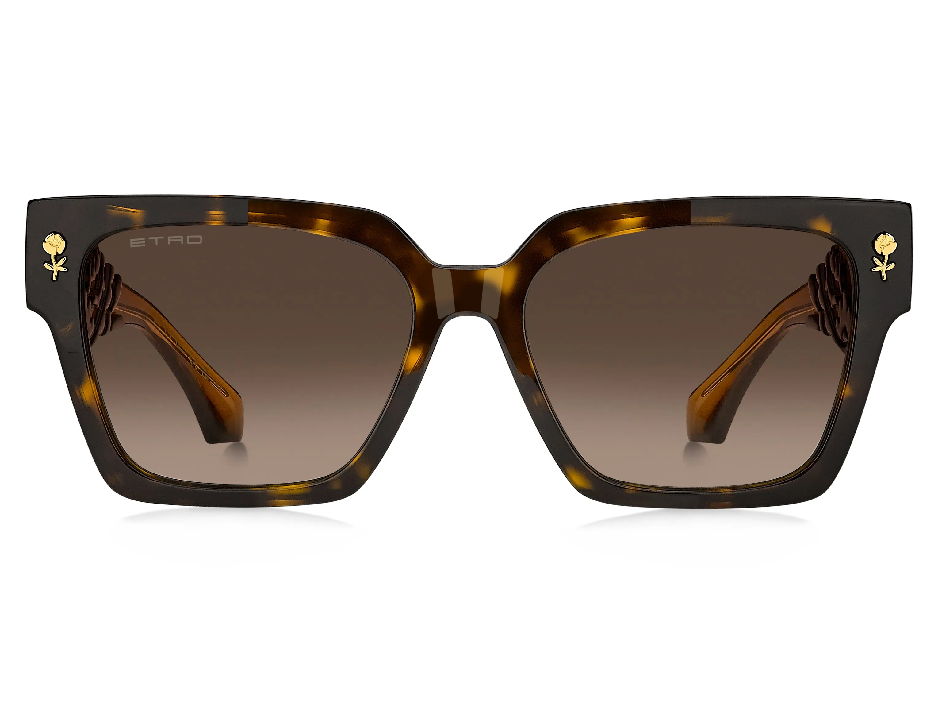 ETRO ETRO 0128/S 086/HA Occhiali da sole Acetato Havana Marrone Squadrata Normale Sfumato - immagine 2