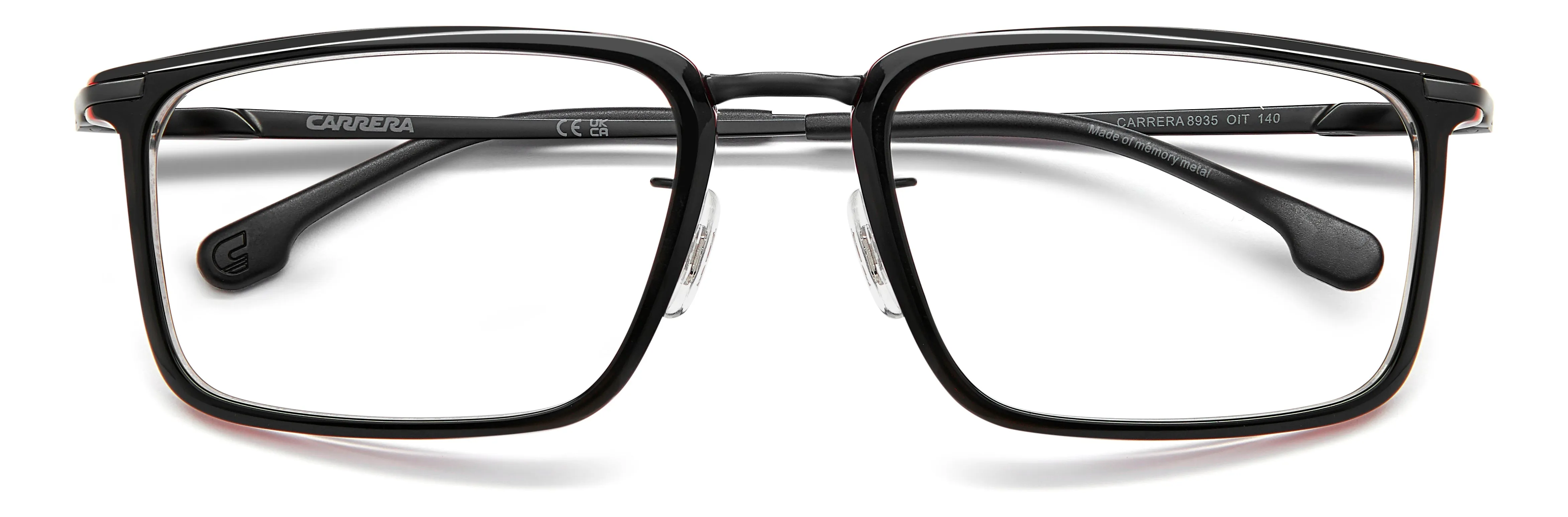 Carrera CARRERA 8935 OIT Montature da vista Acetato Nero Squadrata Normale - immagine 3