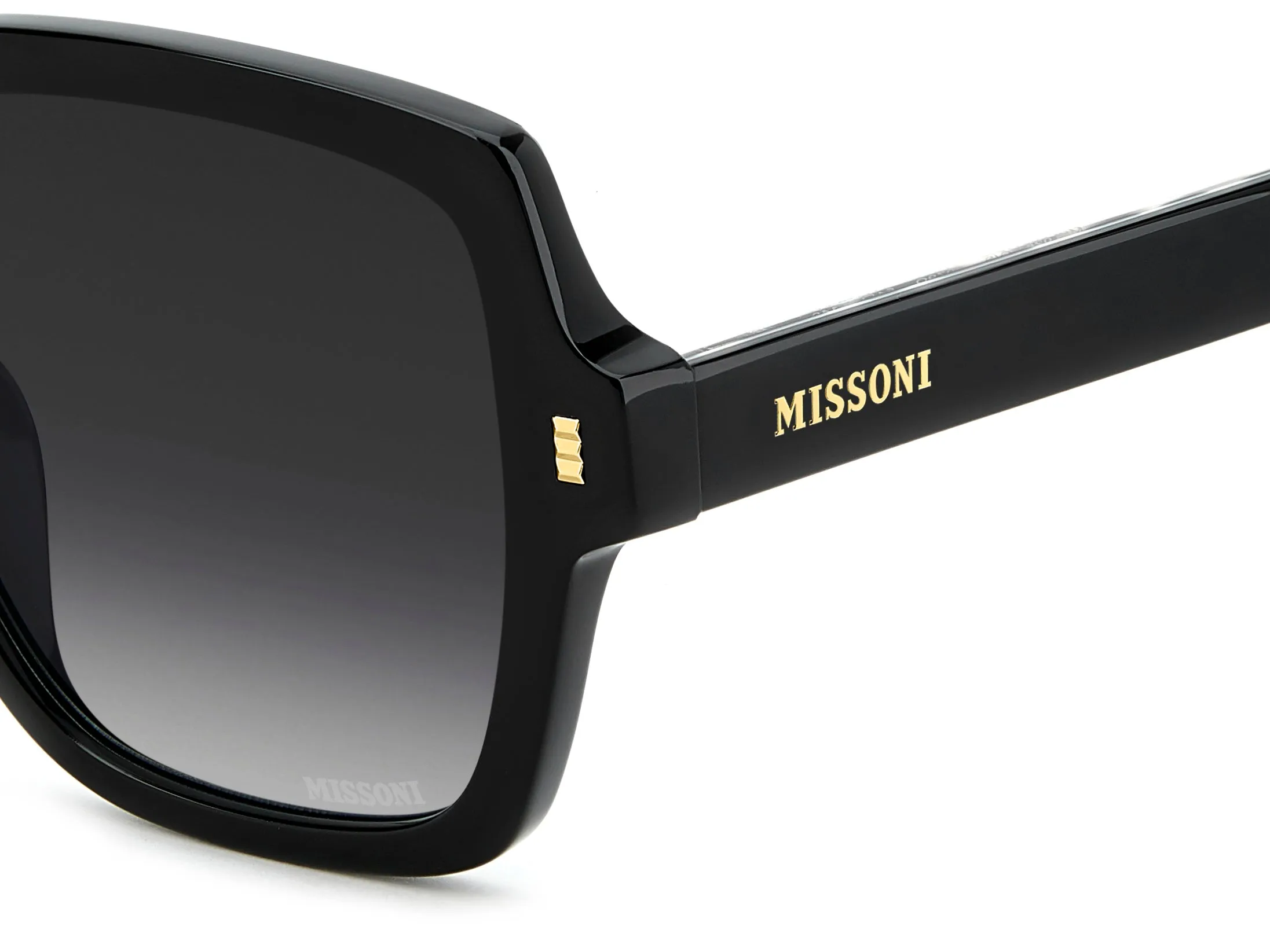 Missoni MIS 0281/G/S 807/9O Occhiali da sole Acetato Nero Grigio Squadrata Normale Sfumato - immagine 4