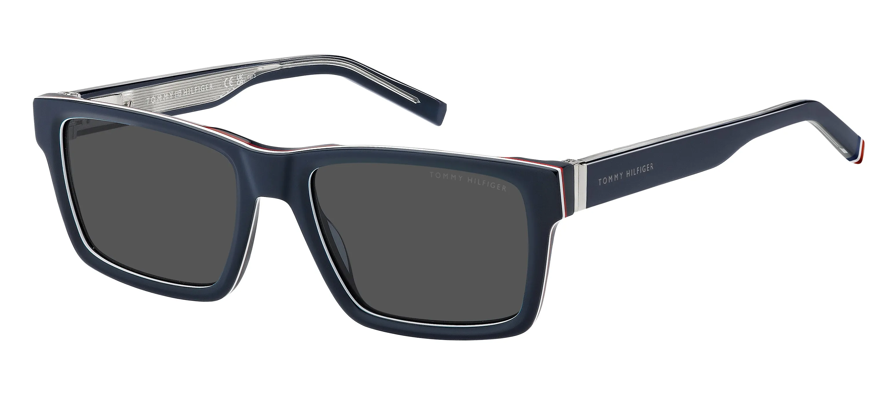 Tommy Hilfiger TH 2309/S PJP/IR Occhiali da sole Acetato Blu Grigio Squadrata Normale - immagine 1