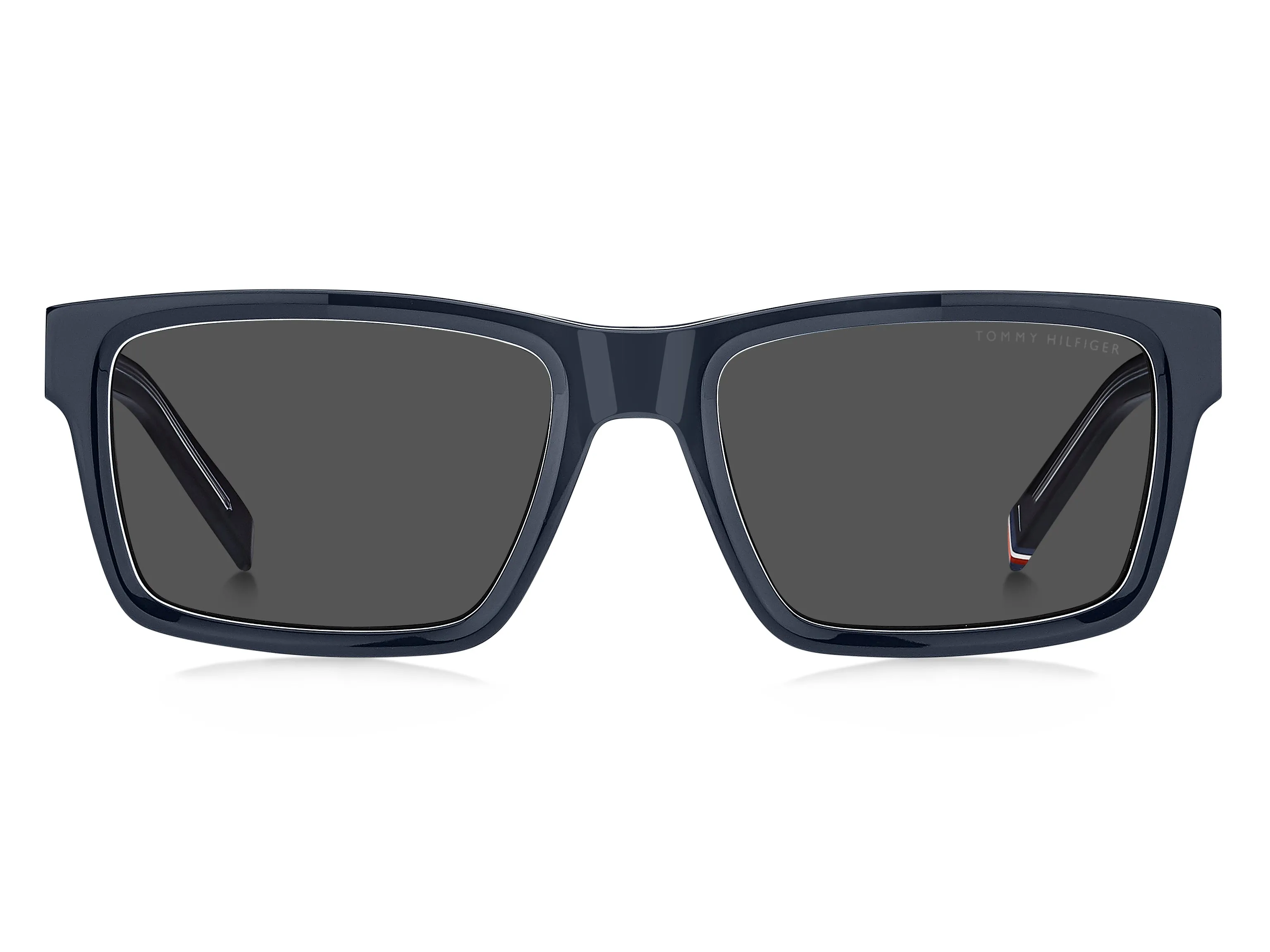 Tommy Hilfiger TH 2309/S PJP/IR Occhiali da sole Acetato Blu Grigio Squadrata Normale - immagine 2