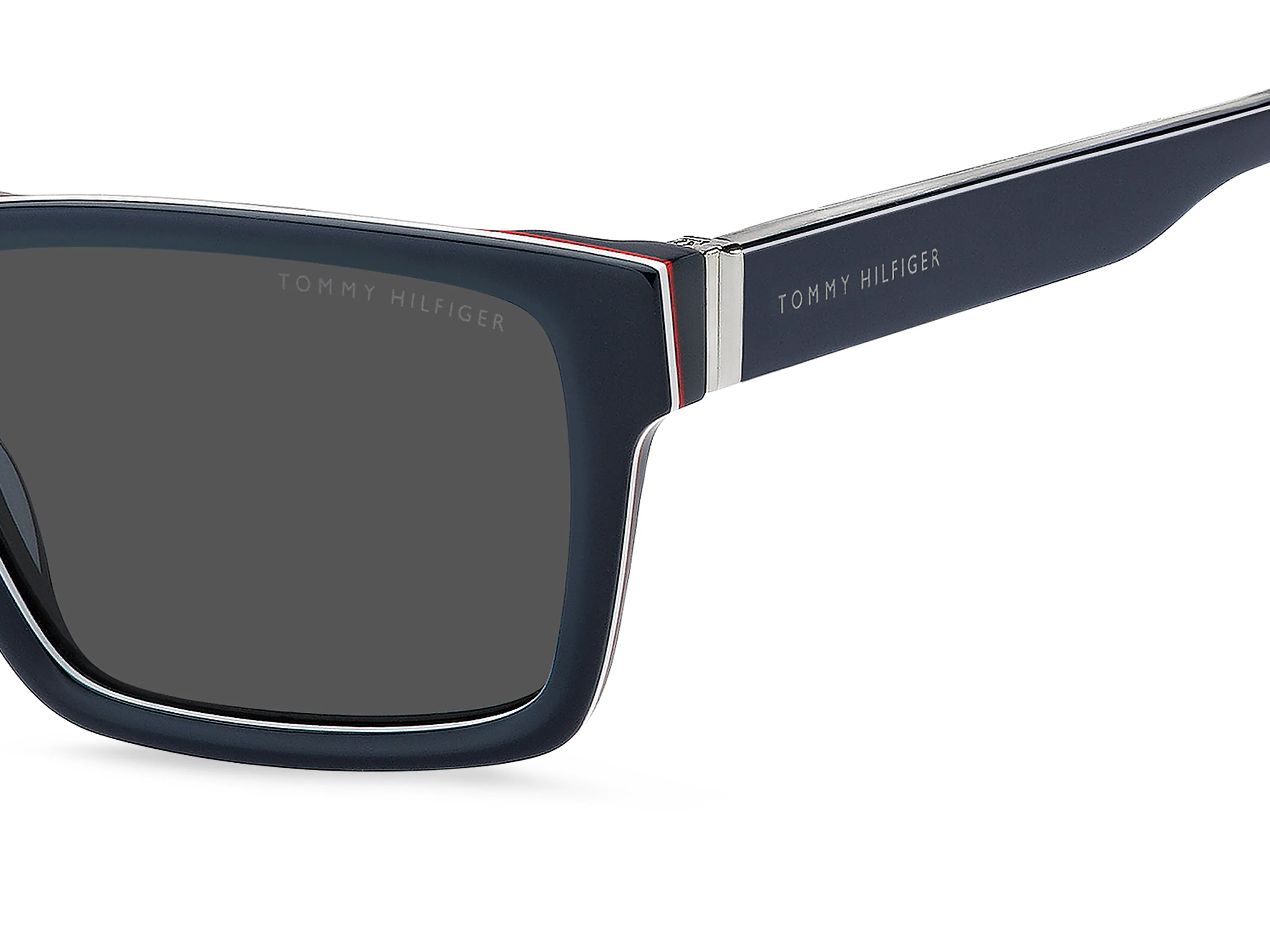 Tommy Hilfiger TH 2309/S PJP/IR Occhiali da sole Acetato Blu Grigio Squadrata Normale - immagine 4