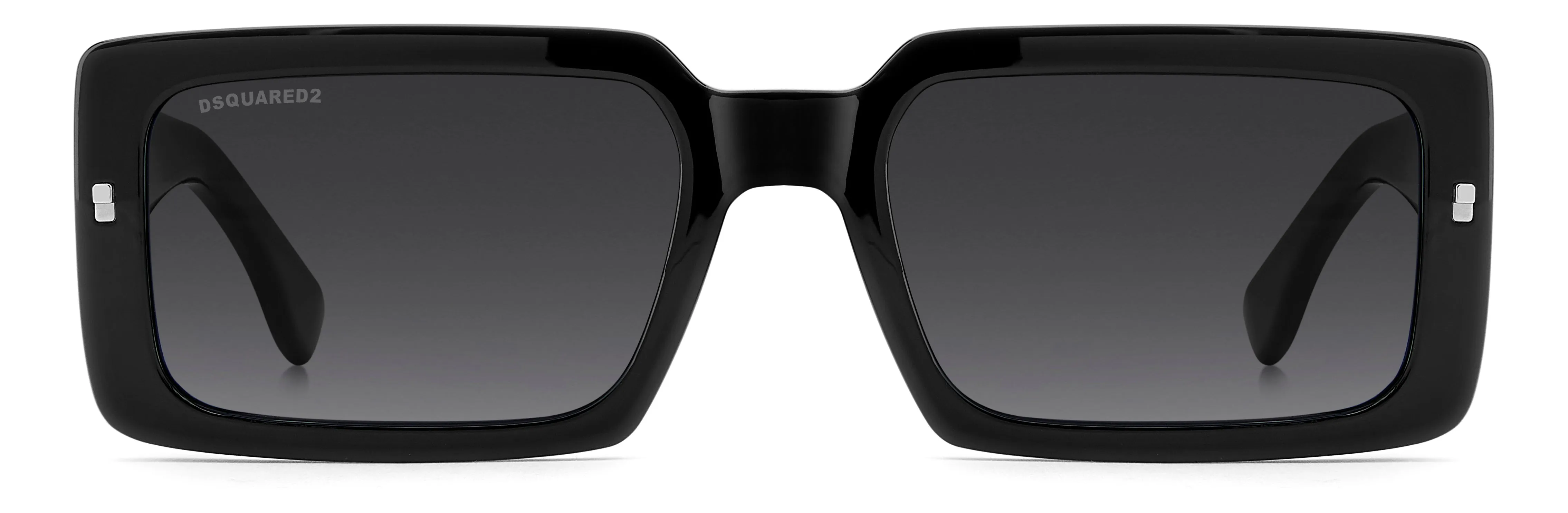 Dsquared2 ICON 0029/S 807/9O Occhiali da sole Acetato Nero Grigio Squadrata Normale Sfumato - immagine 2
