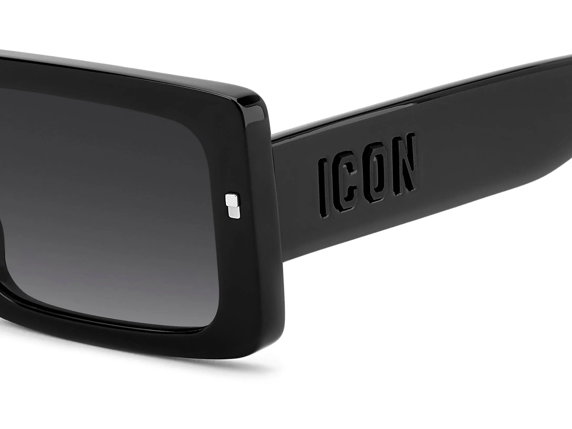 Dsquared2 ICON 0029/S 807/9O Occhiali da sole Acetato Nero Grigio Squadrata Normale Sfumato - immagine 3