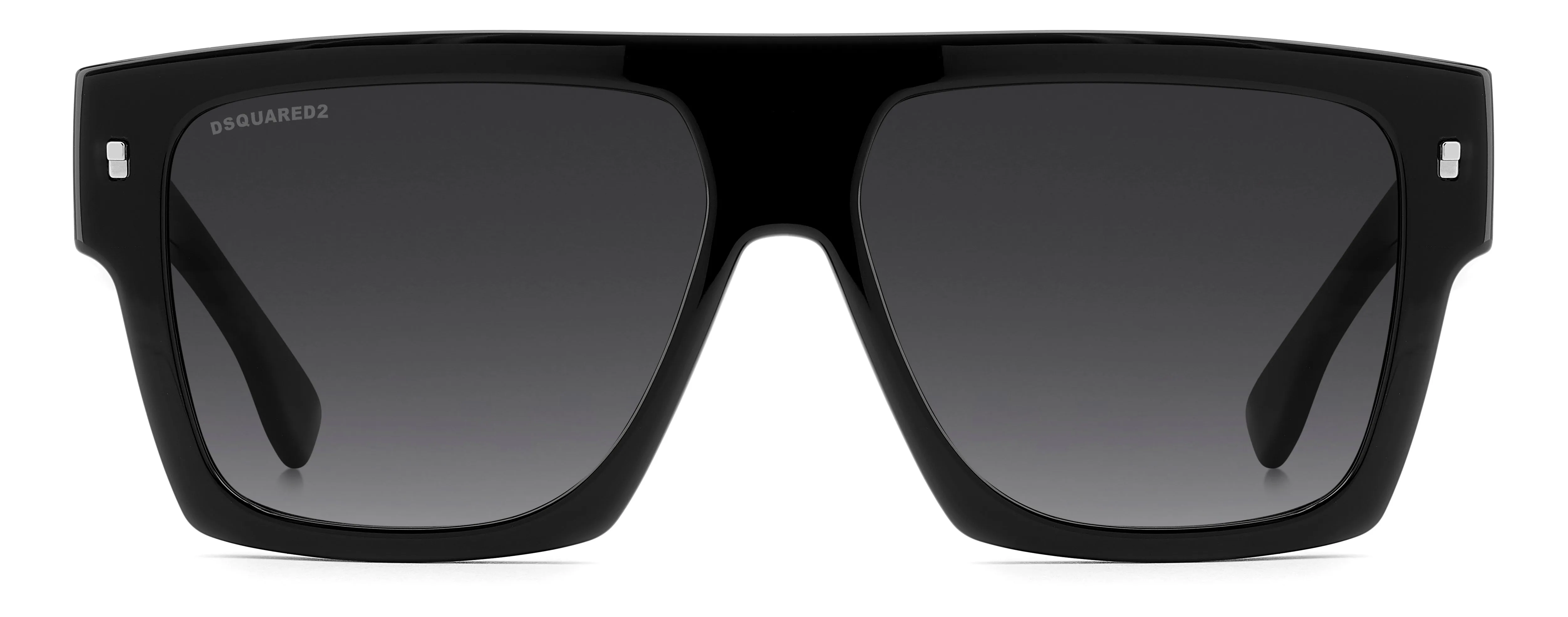 Dsquared2 ICON 0030/S 807/9O Occhiali da sole Acetato Nero Grigio Squadrata Normale Sfumato - immagine 2