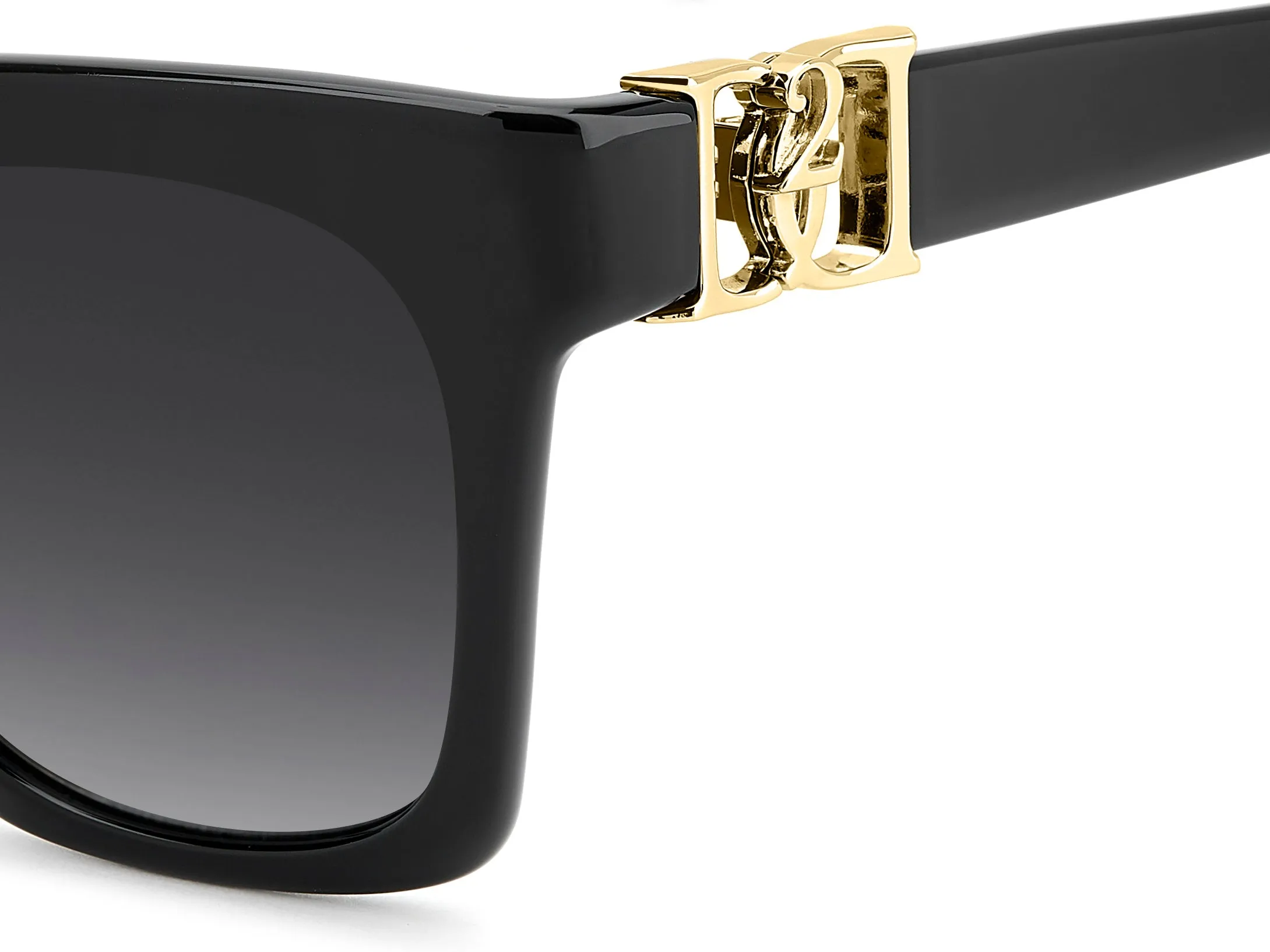 Dsquared2 D2 0207/S 807/9O Occhiali da sole Acetato Nero Grigio Cat Eye Normale Sfumato - immagine 3