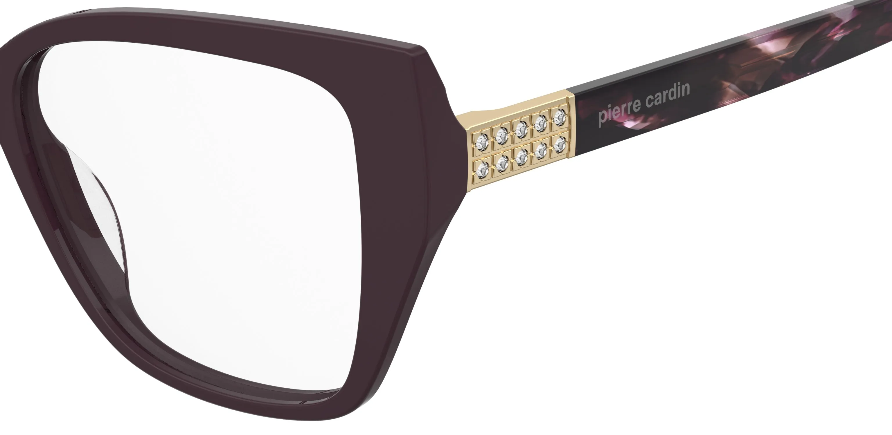 Pierre Cardin P.C. 8551 LHF Montature da vista Acetato Bordeaux Farfalla Normale - immagine 3