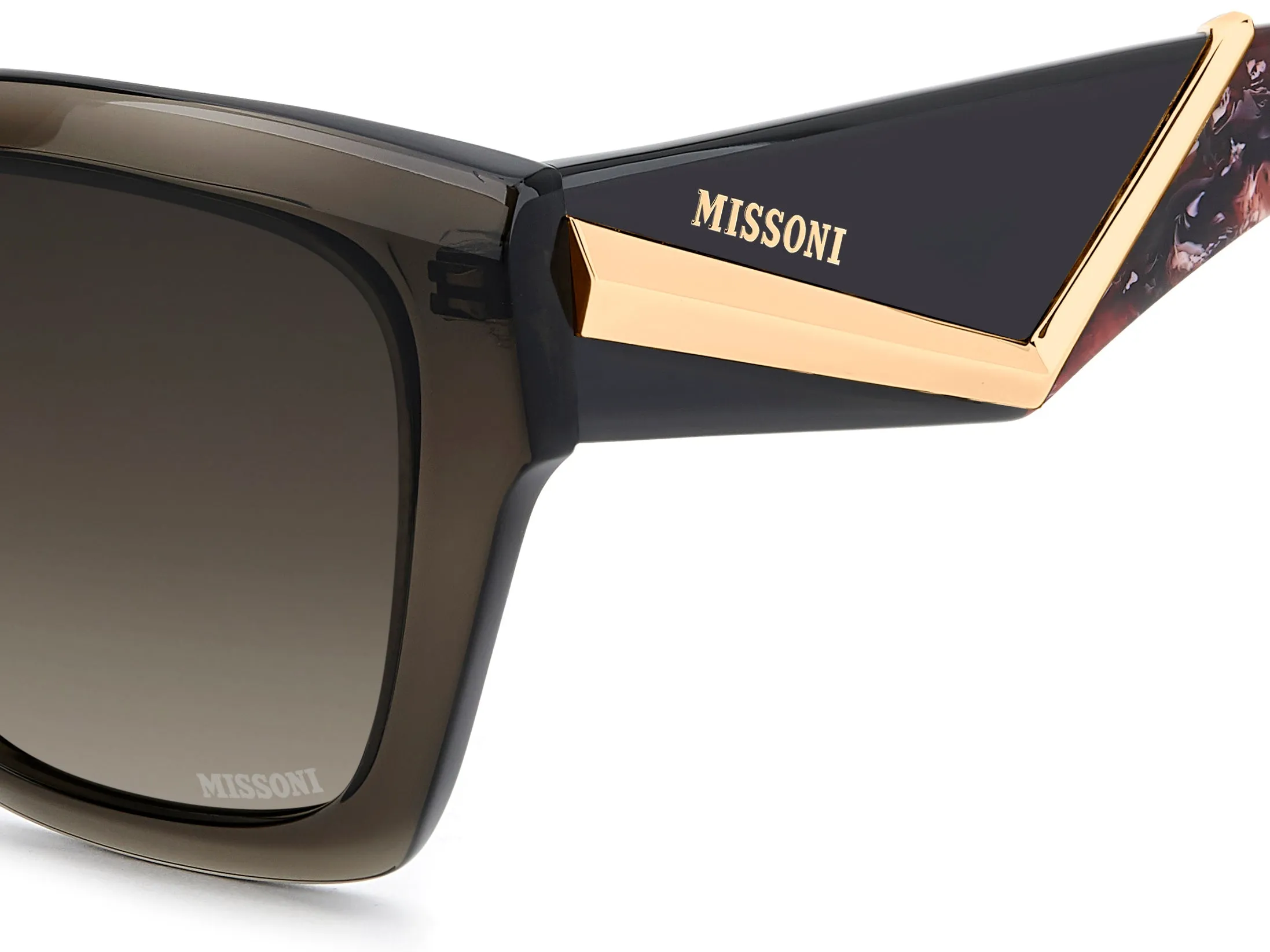 Missoni MIS 0267/S KB7/HA Occhiali da sole Acetato Grigio Marrone Squadrata Normale Sfumato - immagine 3