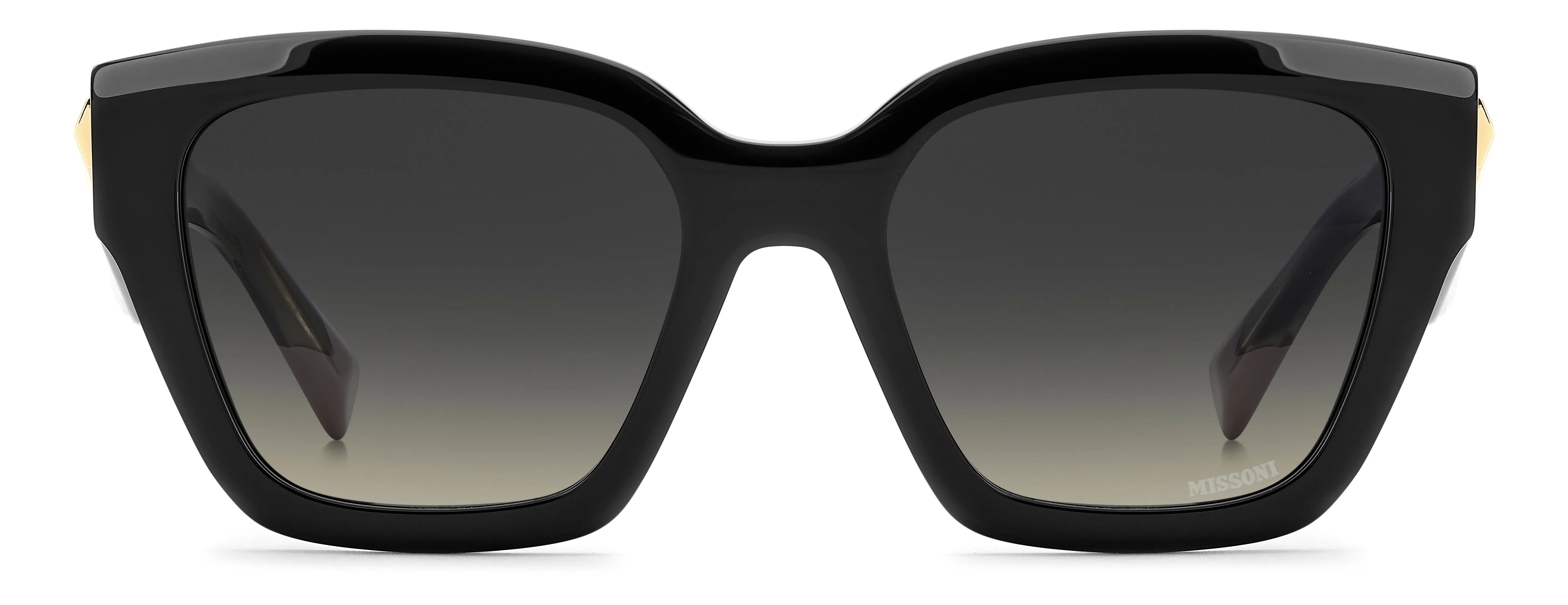 Missoni MIS 0267/S 807/PR Occhiali da sole Acetato Nero Grigio Squadrata Normale Sfumato - immagine 2