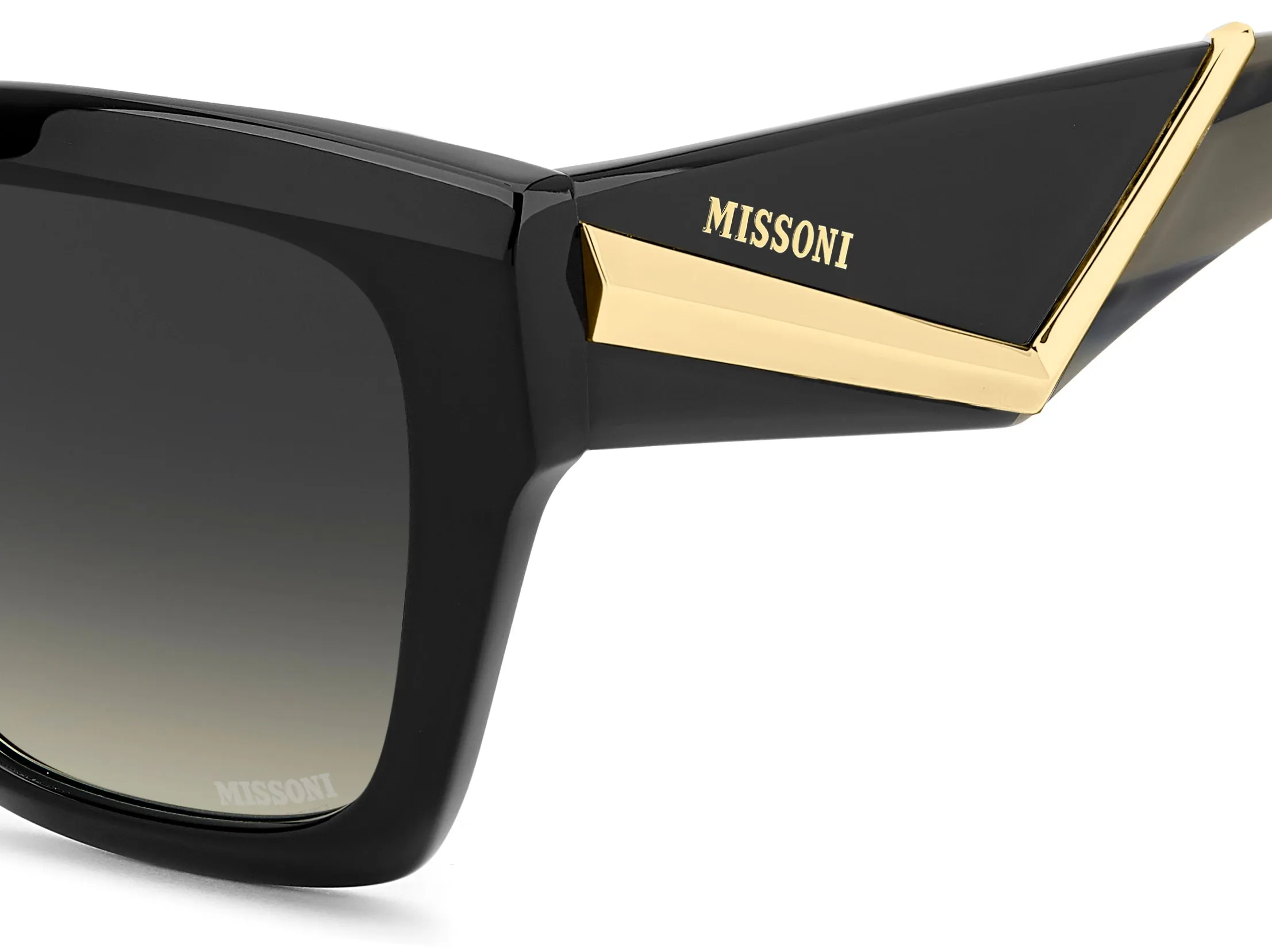 Missoni MIS 0267/S 807/PR Occhiali da sole Acetato Nero Grigio Squadrata Normale Sfumato - immagine 3