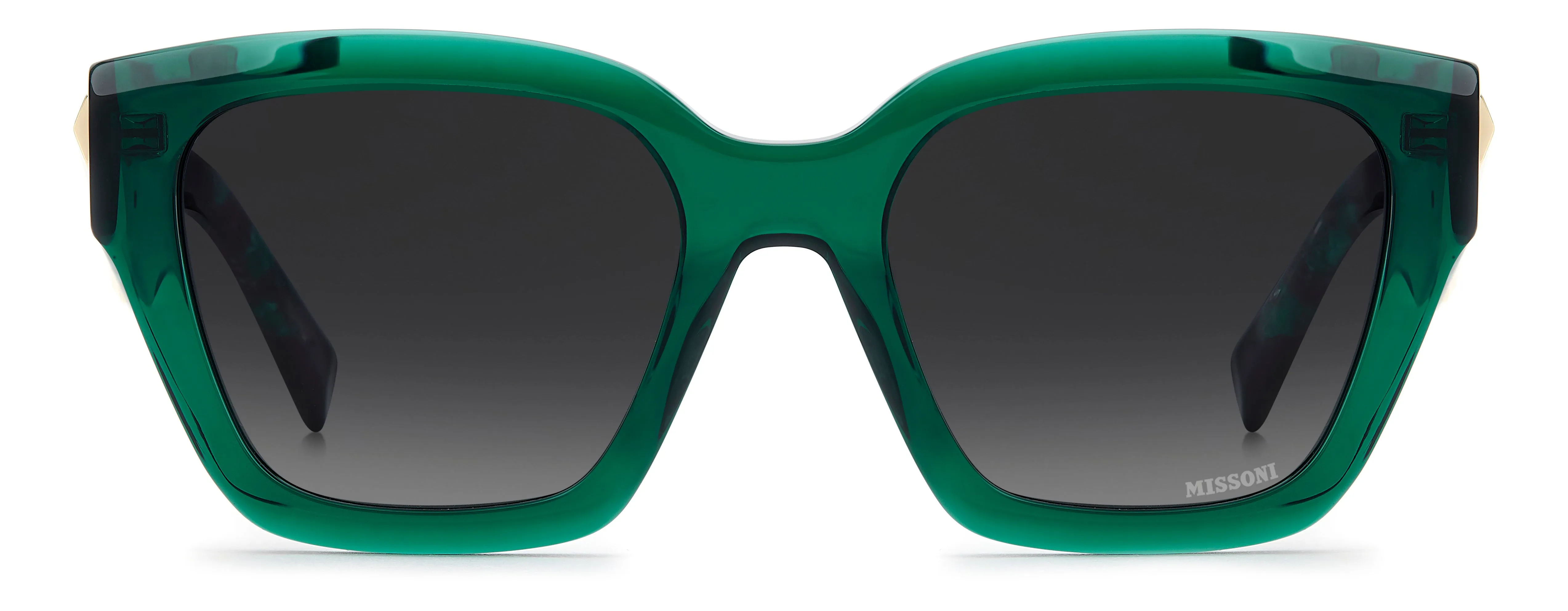 Missoni MIS 0267/S 1ED/9O Occhiali da sole Acetato Verde Grigio Squadrata Normale Sfumato - immagine 2