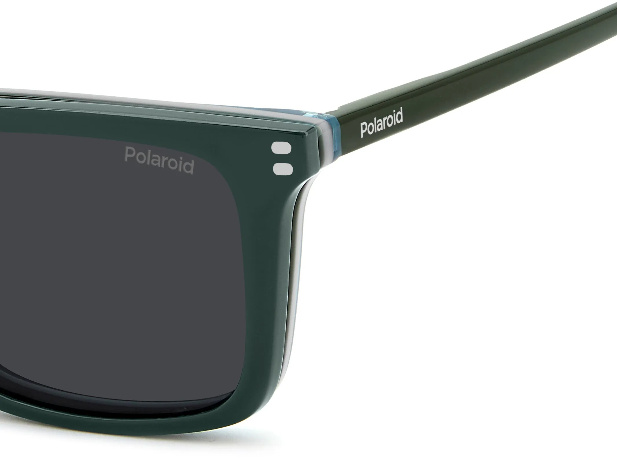 Polaroid PLD D604/C 1ED/M9 Montature da vista Acetato Verde Grigio Squadrata Polarizzata - immagine 4