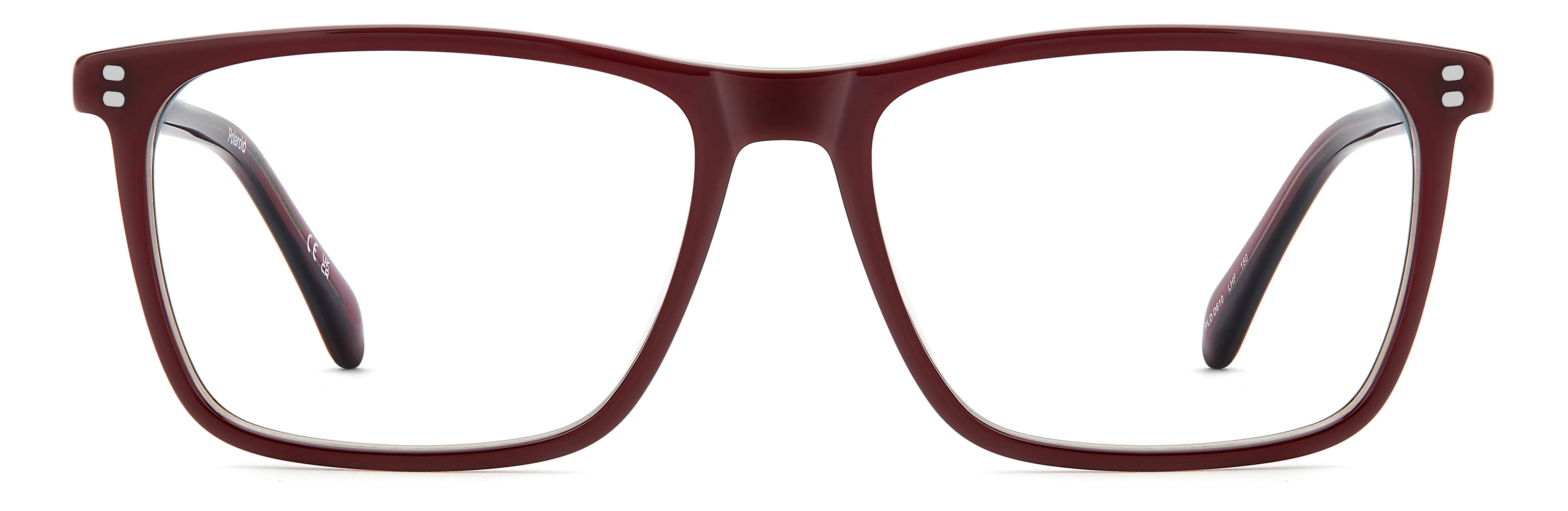 Polaroid PLD D610 LHF Montature da vista Acetato Bordeaux Squadrata Normale - immagine 2