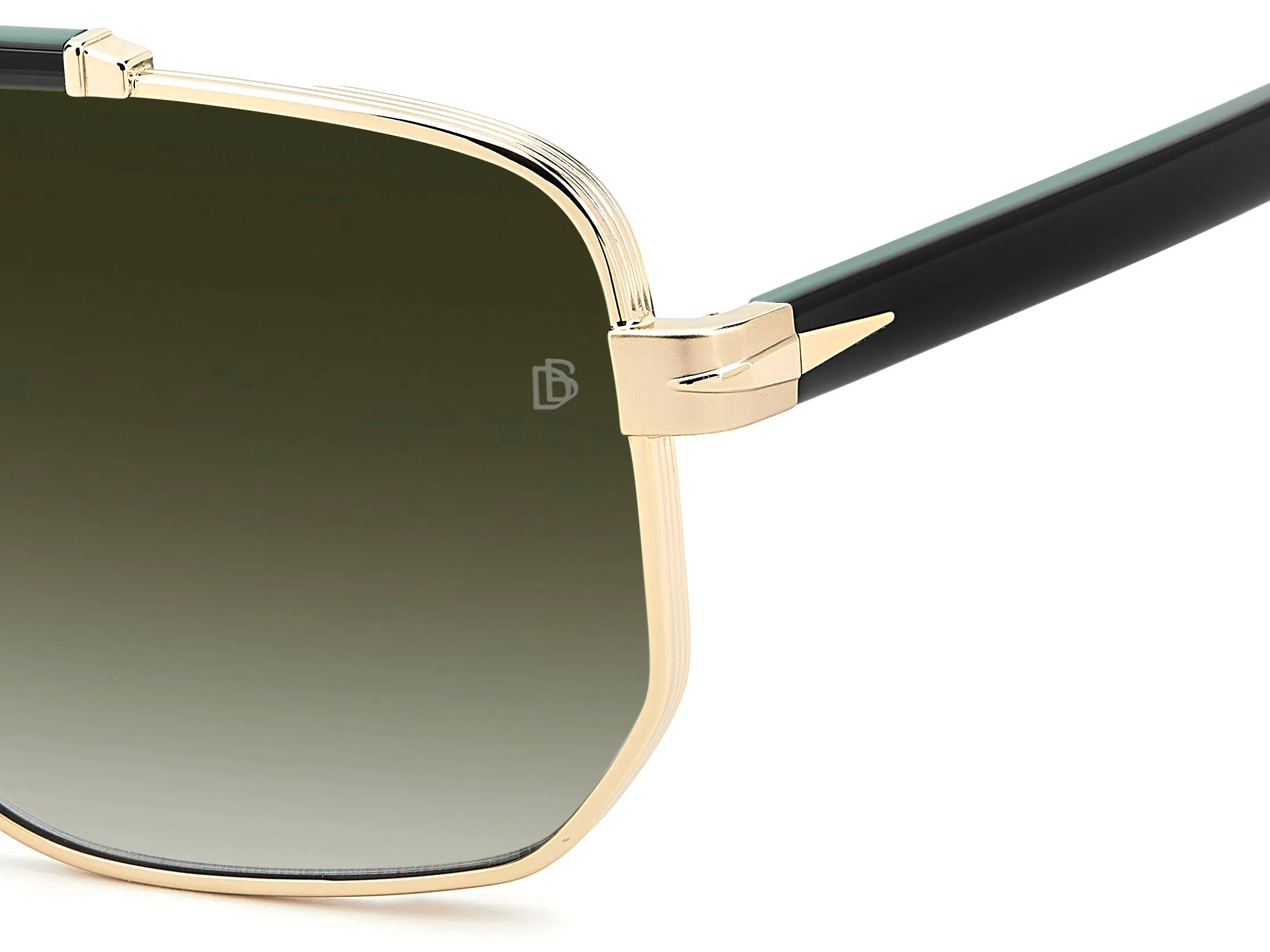 DAVID BECKHAM DB 7157/S PEF/9K Occhiali da sole Metallo Oro Verde Squadrata Normale Sfumato - immagine 4