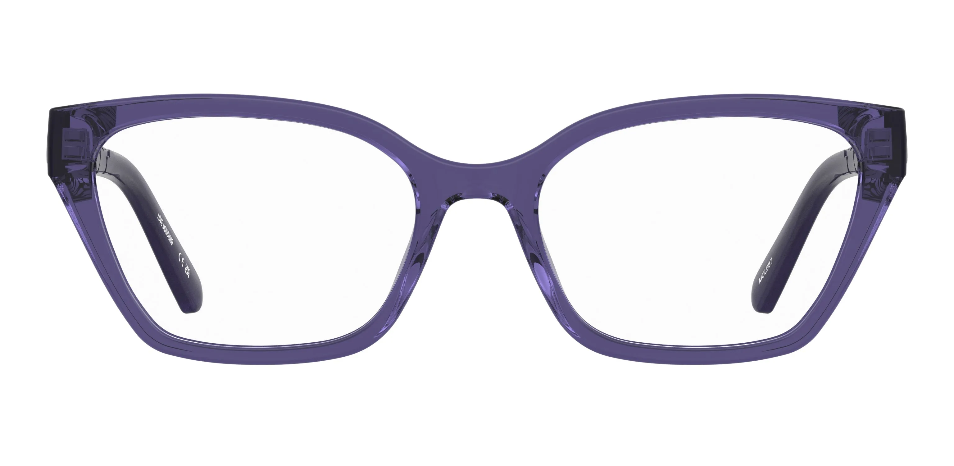 Moschino MOL687 B3V Montature da vista Polyamide Viola Squadrata Normale - immagine 2