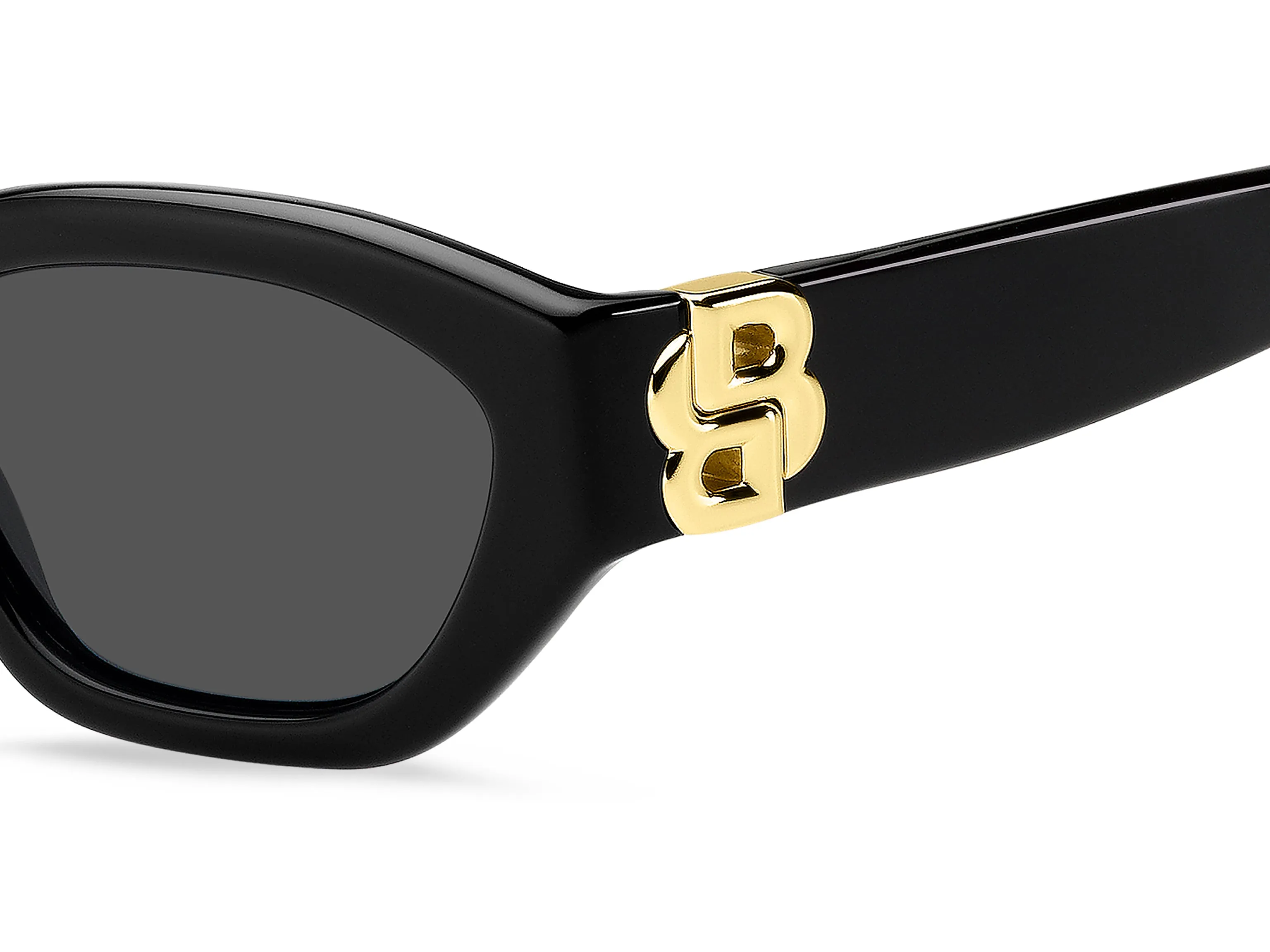Hugo Boss BOSS 1937/S 807/IR Occhiali da sole Acetato Nero Grigio Cat Eye Normale - immagine 3