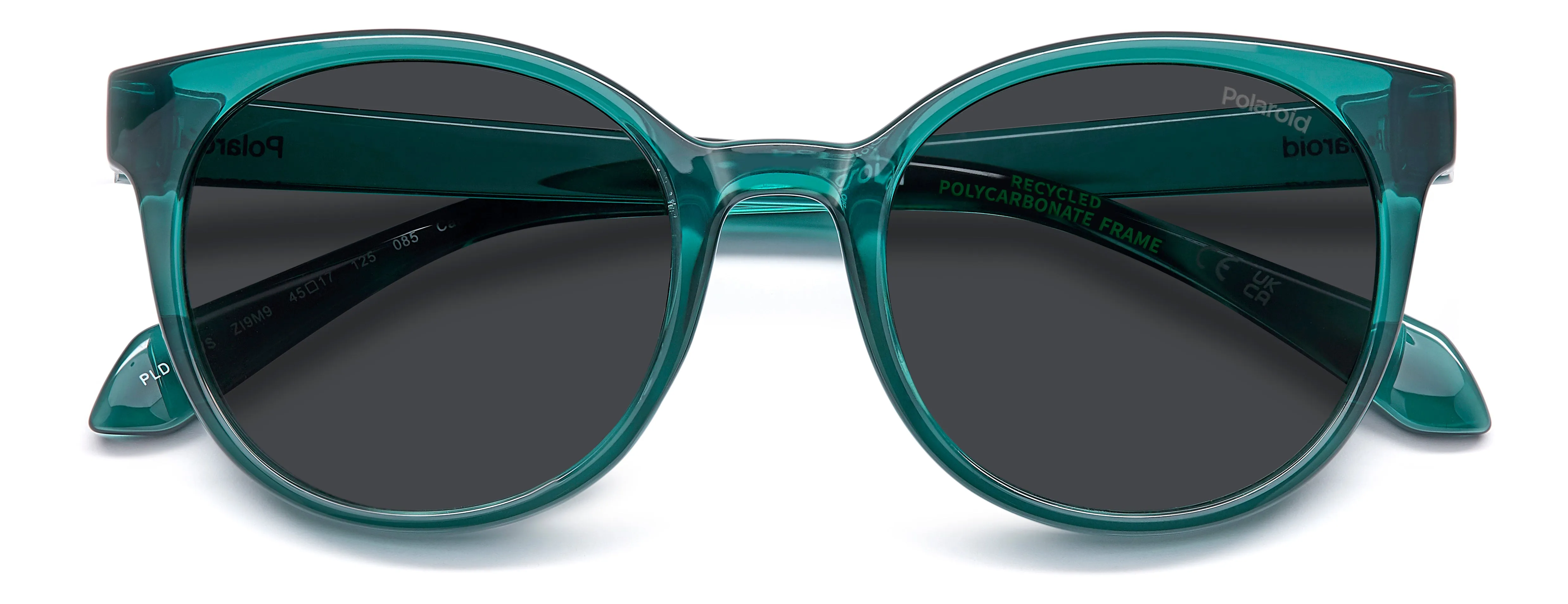 Polaroid PLD 8076/S ZI9/M9 Occhiali da sole bambino Policarbonato Verde Grigio Farfalla Polarizzata - immagine 3