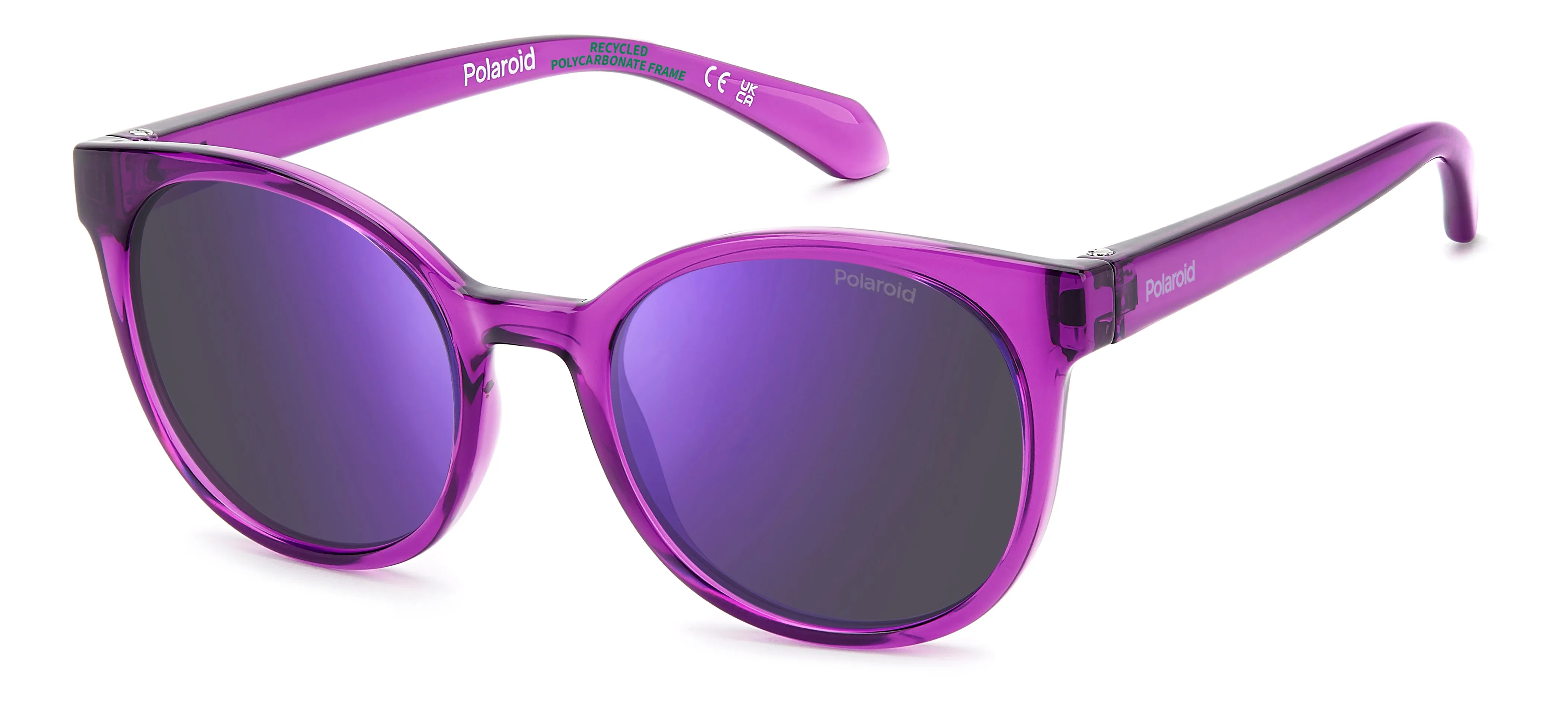Polaroid PLD 8076/S MU1/MF Occhiali da sole bambino Policarbonato Fucsia Viola Farfalla Polarizzata Specchiato - immagine 1