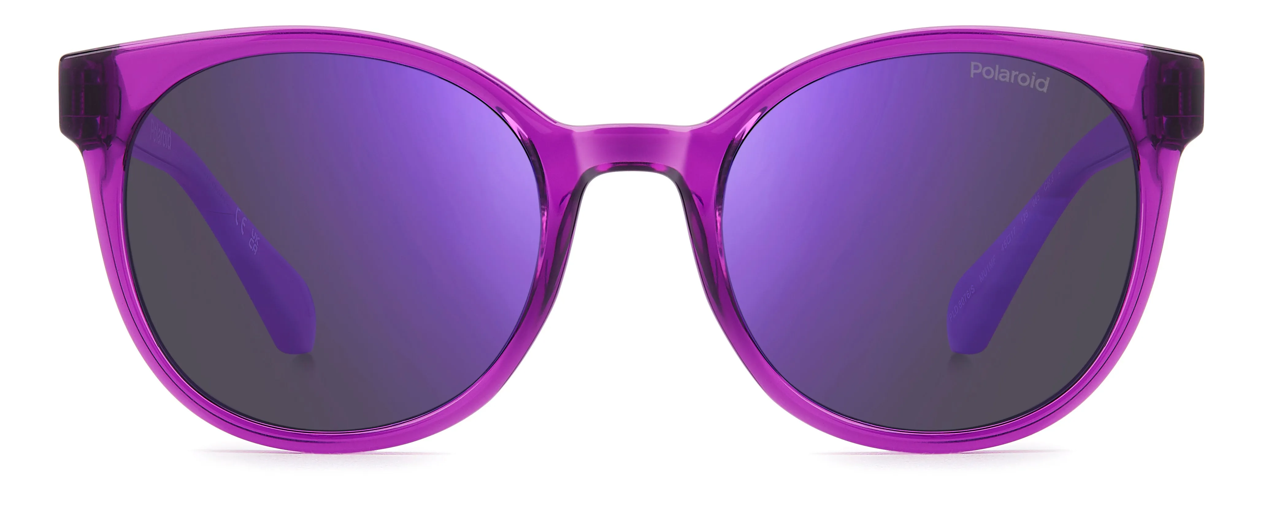 Polaroid PLD 8076/S MU1/MF Occhiali da sole bambino Policarbonato Fucsia Viola Farfalla Polarizzata Specchiato - immagine 2