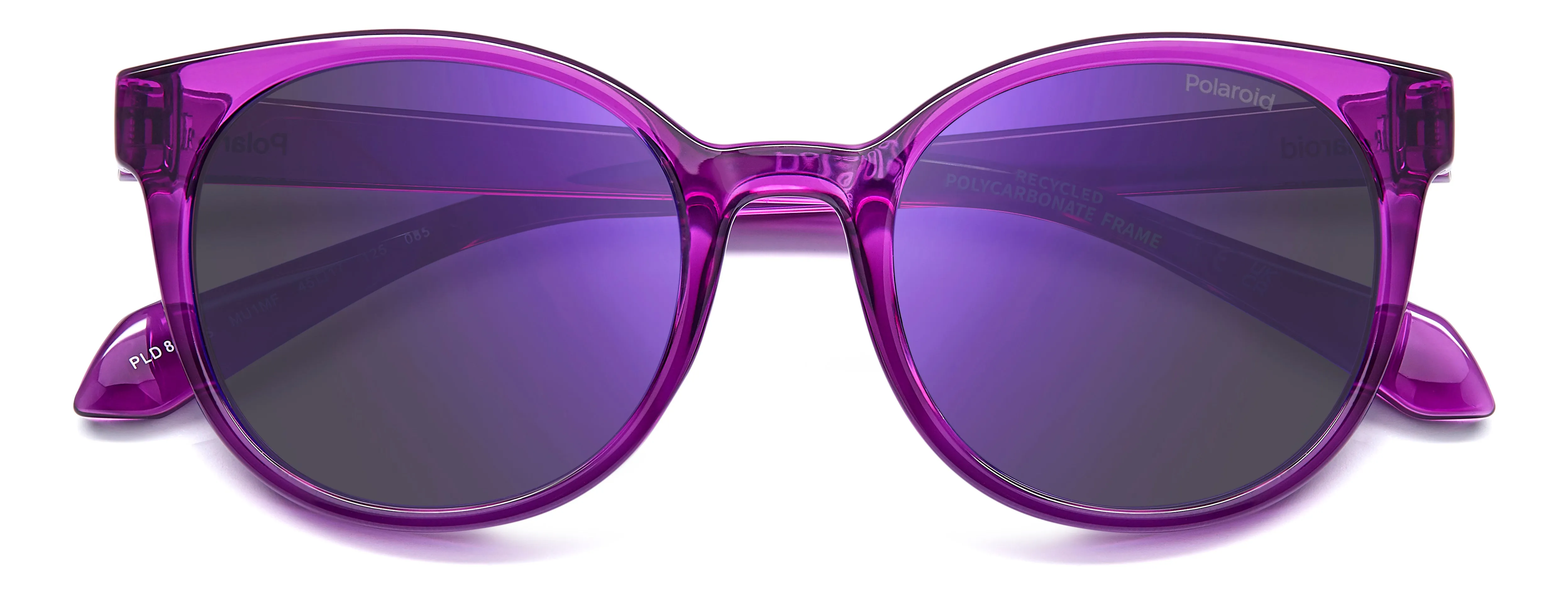 Polaroid PLD 8076/S MU1/MF Occhiali da sole bambino Policarbonato Fucsia Viola Farfalla Polarizzata Specchiato - immagine 3