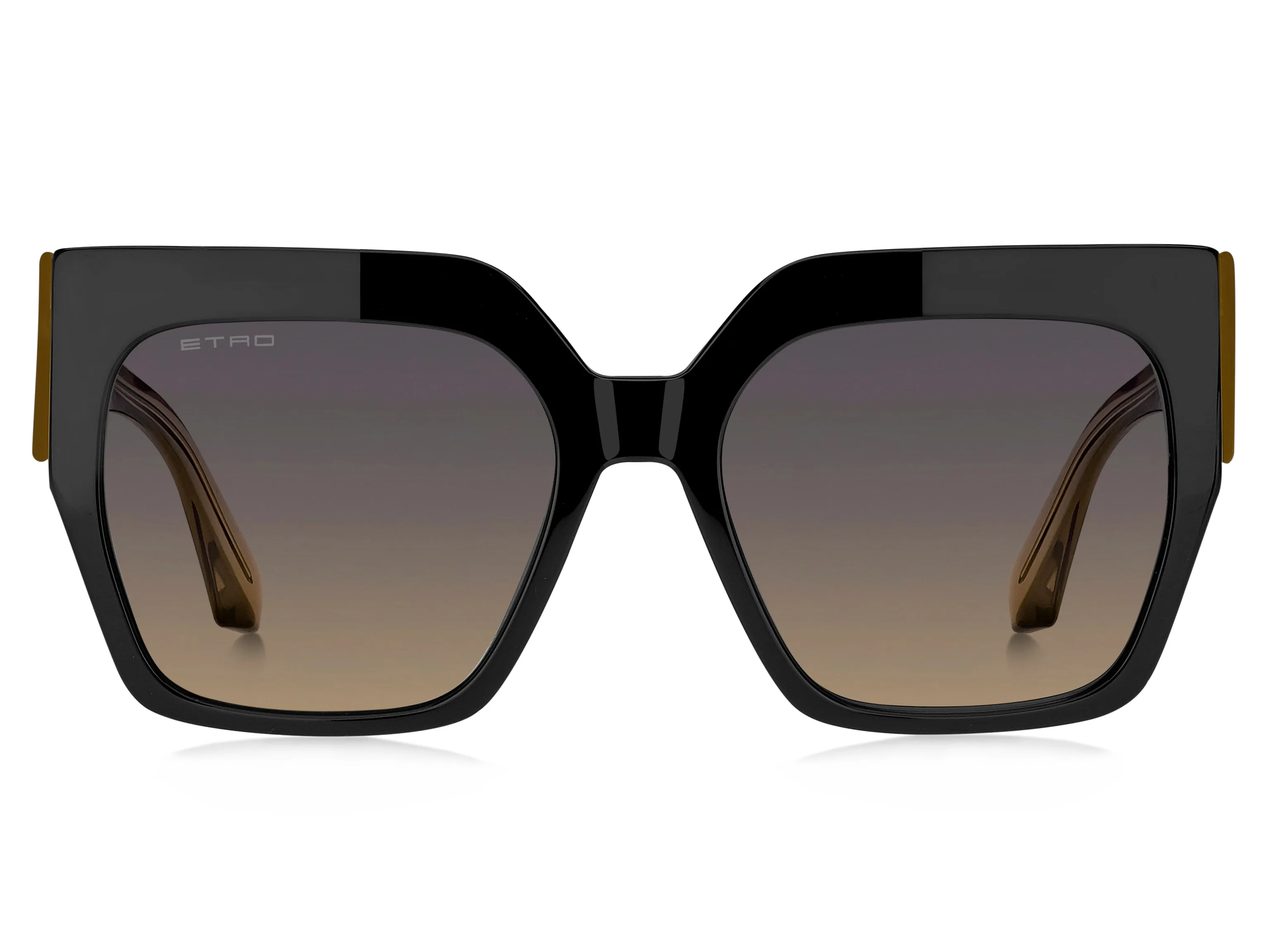 ETRO ETRO 0122/S 71C/UM Occhiali da sole Acetato Nero Marrone Squadrata Normale Sfumato - immagine 2