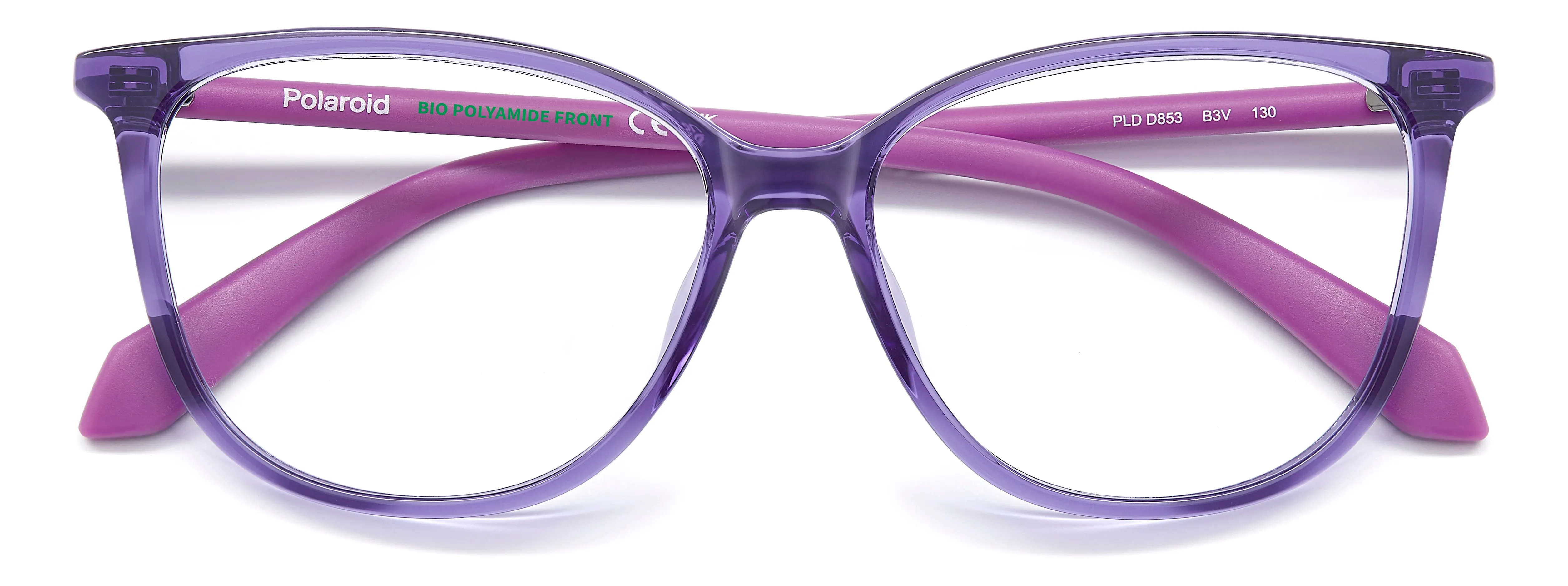 Polaroid Junior Polaroid PLD D853 B3V Montature da vista bambino Eco-poliammide Viola Farfalla Normale - immagine 3