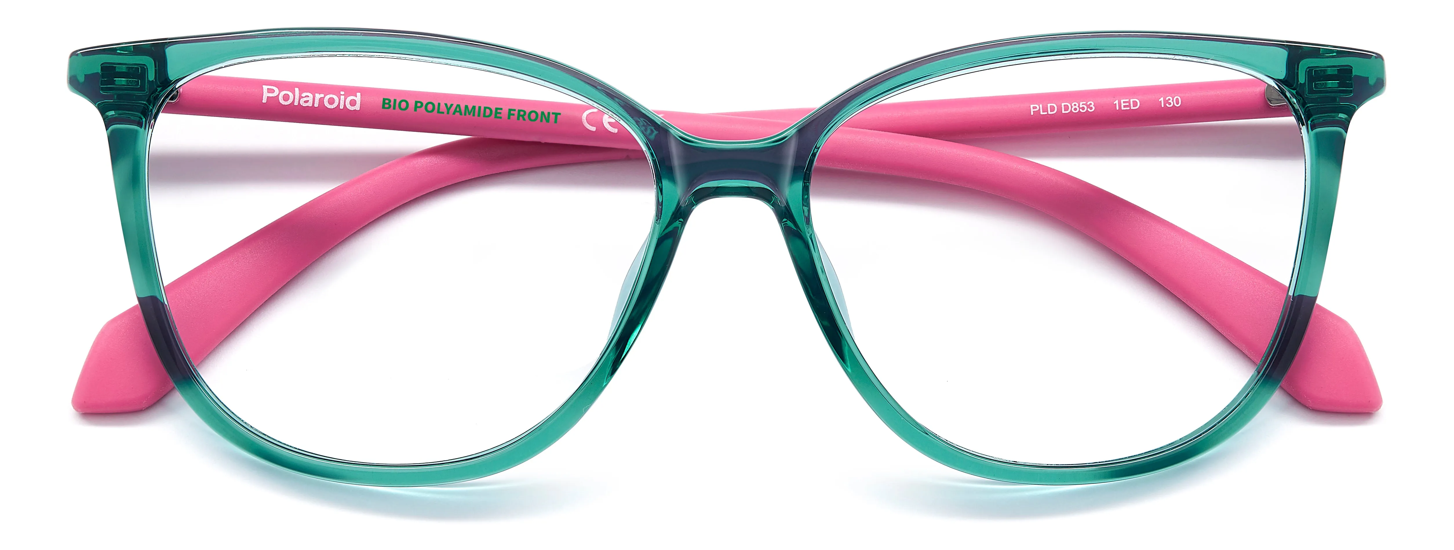 Polaroid Junior Polaroid PLD D853 1ED Montature da vista bambino Eco-poliammide Verde Farfalla Normale - immagine 3