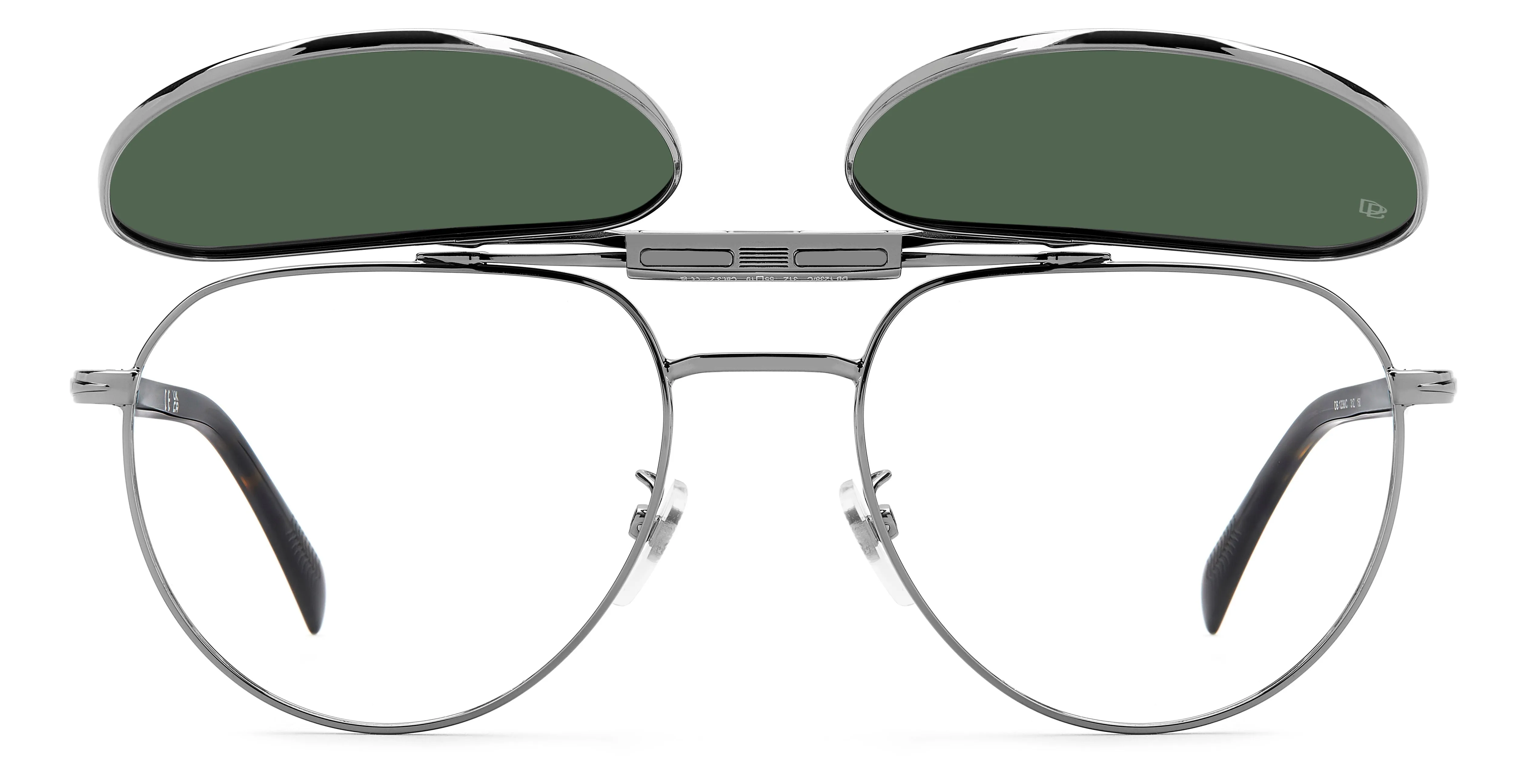 DAVID BECKHAM DB 1238/C 31Z/UC Montature da vista Metallo Rutenio Verde Pilot Polarizzata - immagine 3