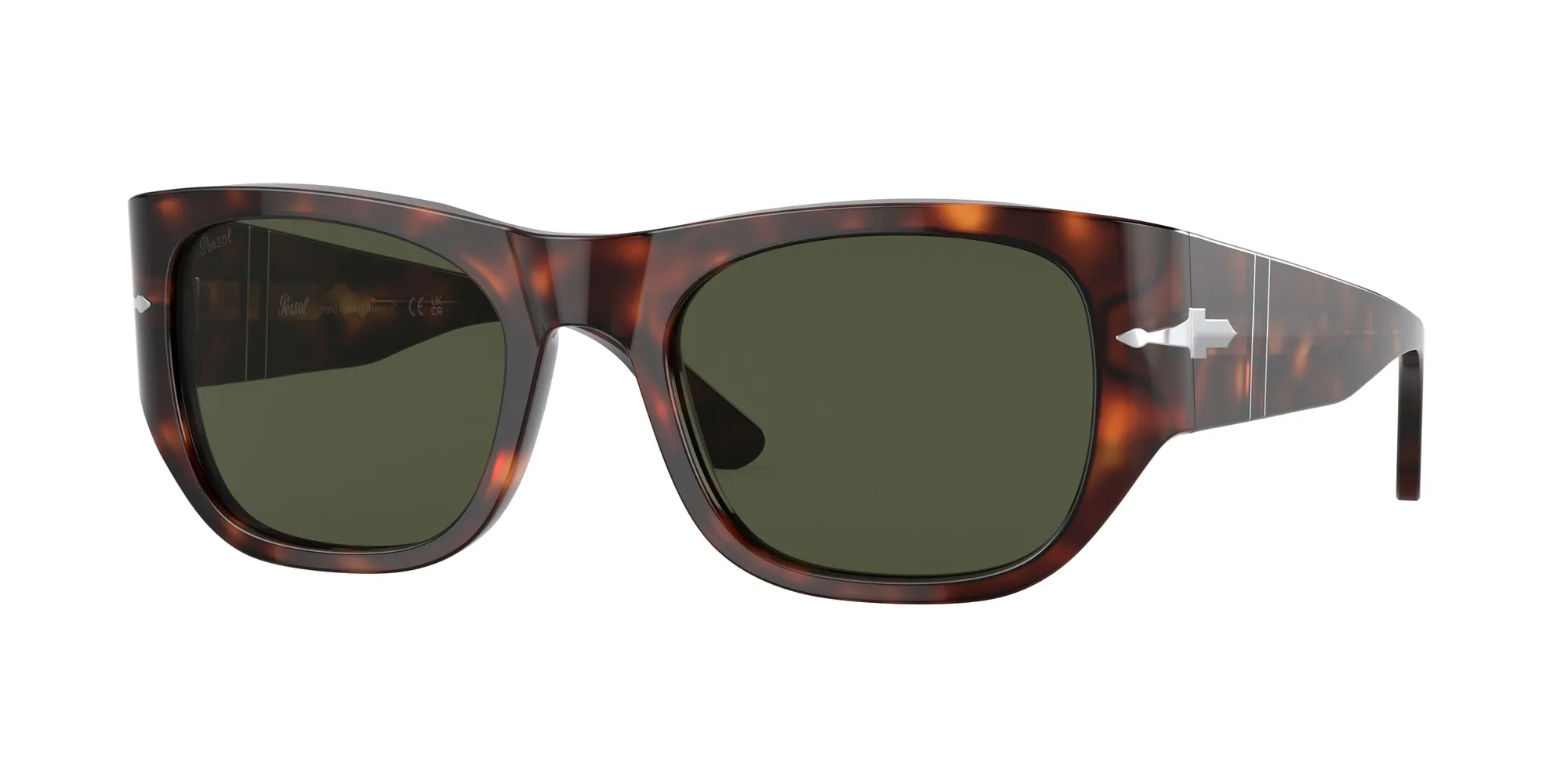 Persol PO3308S 24/31 Occhiali da sole Acetato Tartaruga Verde Squadrata Normale - immagine 1