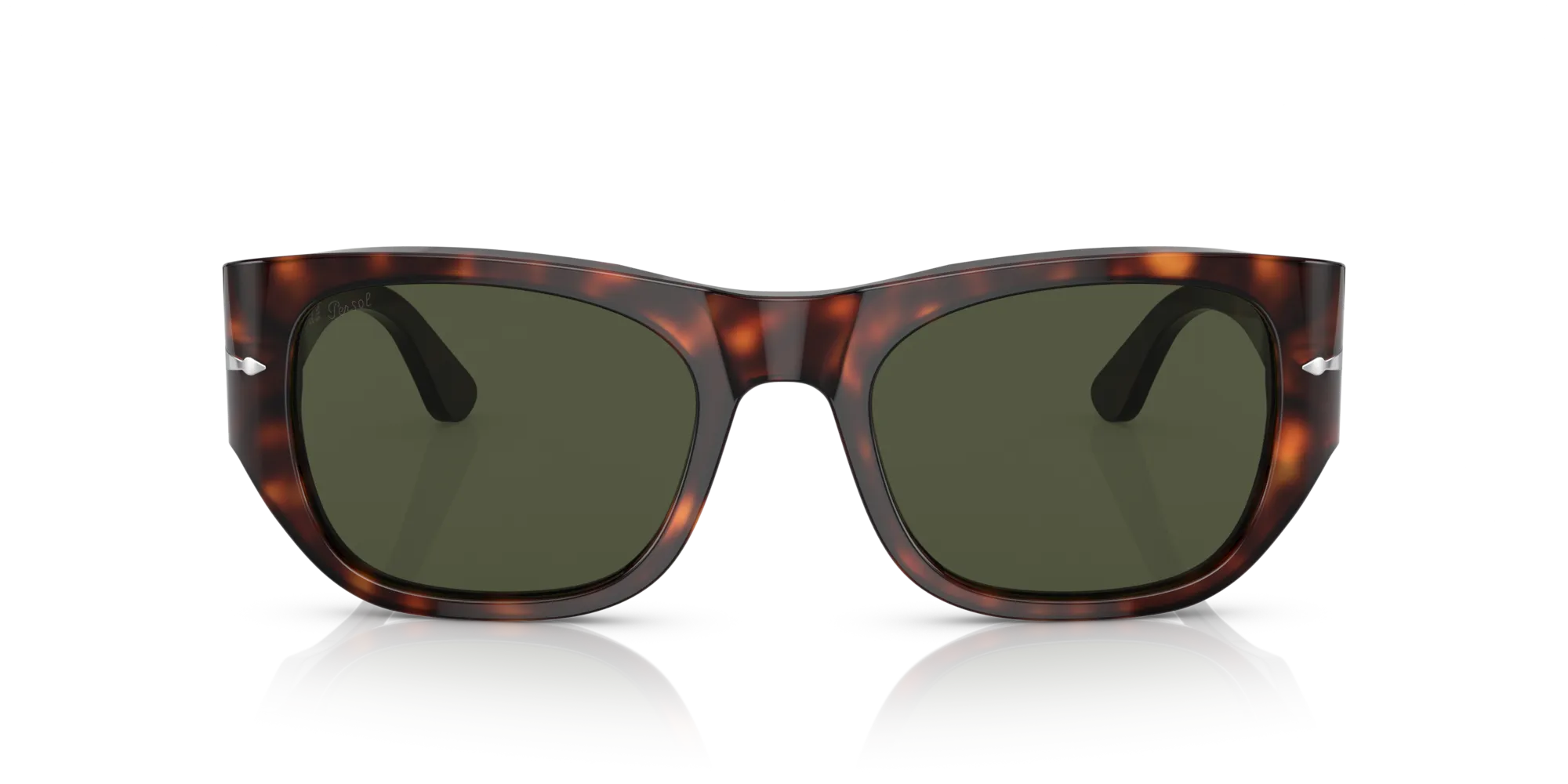 Persol PO3308S 24/31 Occhiali da sole Acetato Havana Verde Squadrata - immagine 3