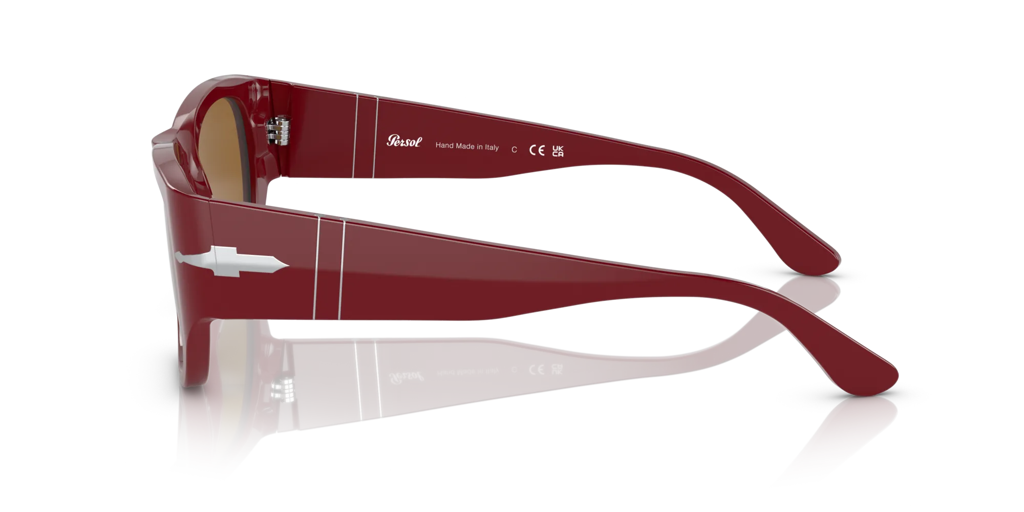 Persol PO3308S 117233 Occhiali da sole Acetato Bordeaux Marrone Squadrata - immagine 4