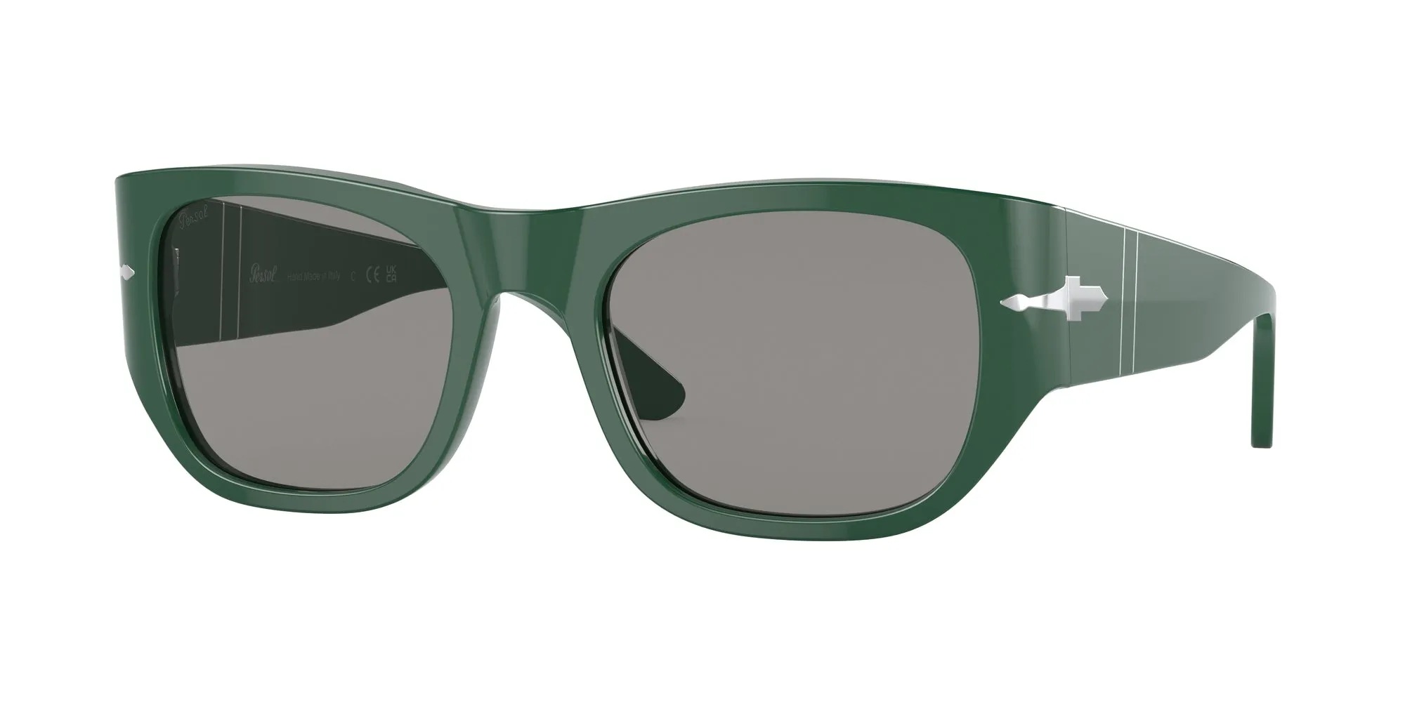 Persol PO3308S 1171R5 Occhiali da sole Acetato Verde Grigio Squadrata - immagine 1