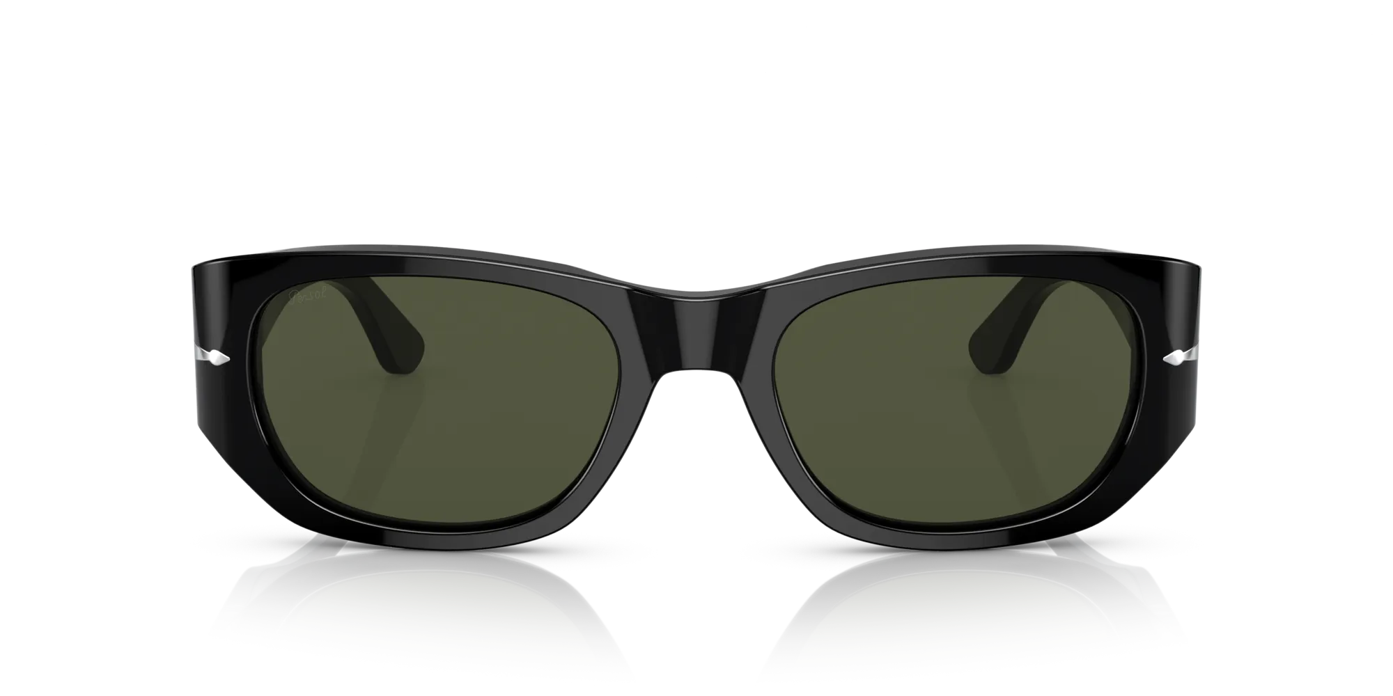 Persol PO3307S 95/31 Occhiali da sole Acetato Nero Verde Squadrata - immagine 3