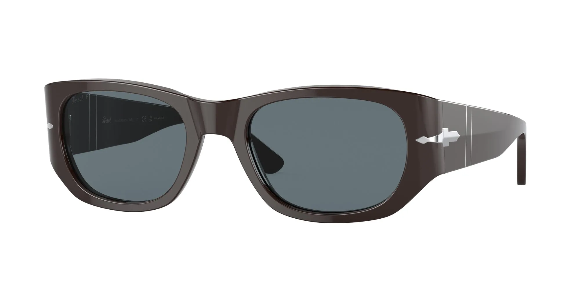 Persol PO3307S 11743R Occhiali da sole Acetato Marrone Blu Pillow Polarizzata - immagine 1