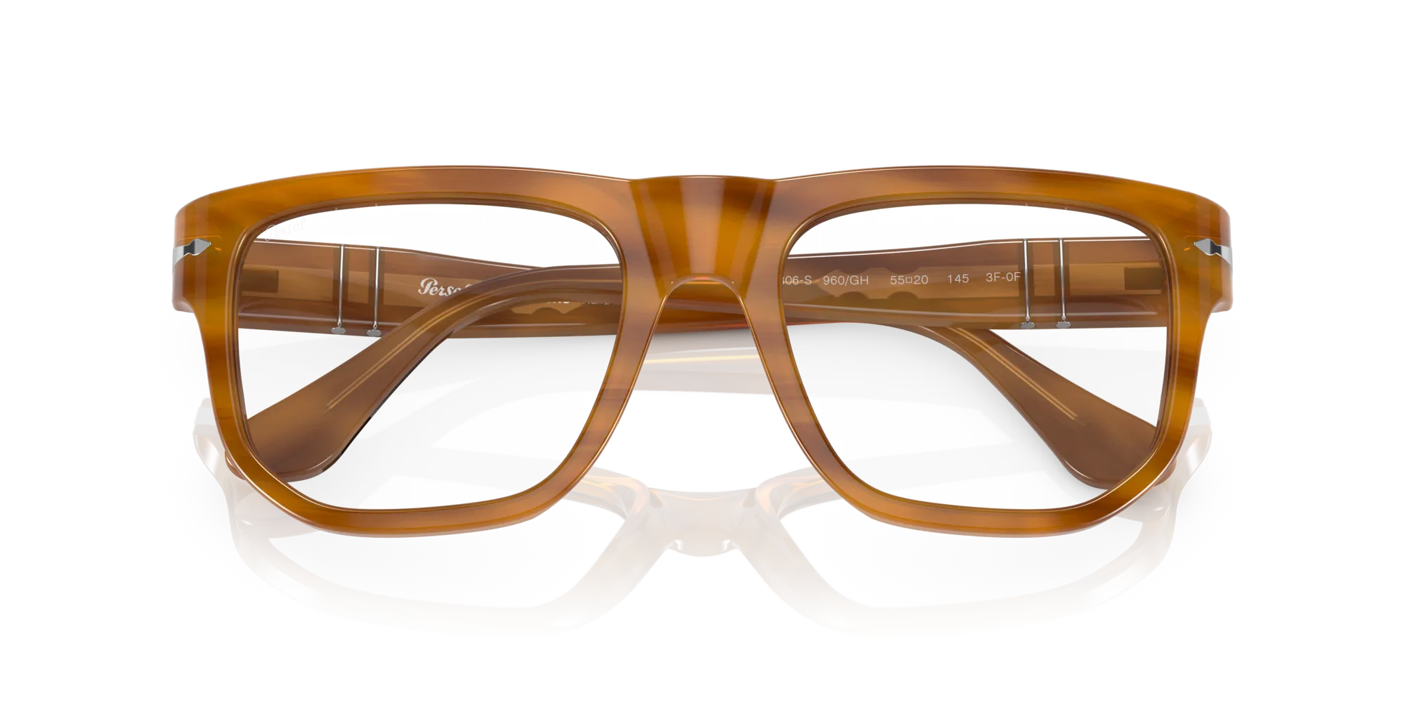 Persol PO3306S 960/GH Occhiali da sole Acetato Tartaruga Grigio Squadrata Fotocromatiche Fotocromatico - immagine 2
