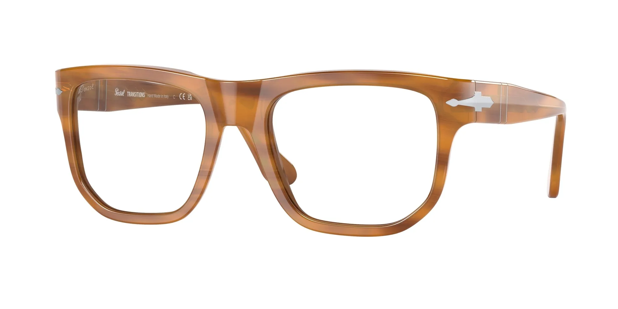 Persol PO3306S 960/GH Occhiali da sole Acetato Tartaruga Grigio Squadrata Fotocromatiche Fotocromatico - immagine 1