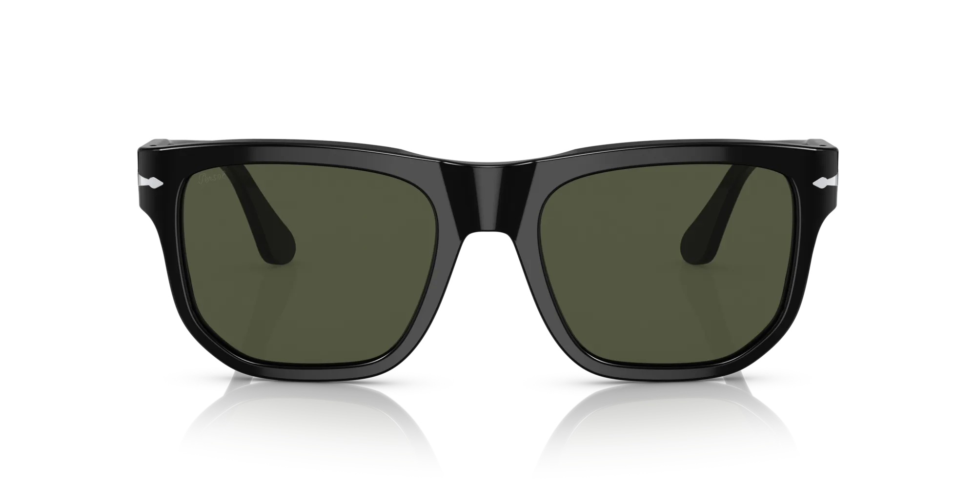 Persol PO3306S 95/31 Occhiali da sole Acetato Nero Verde Squadrata Normale - immagine 3