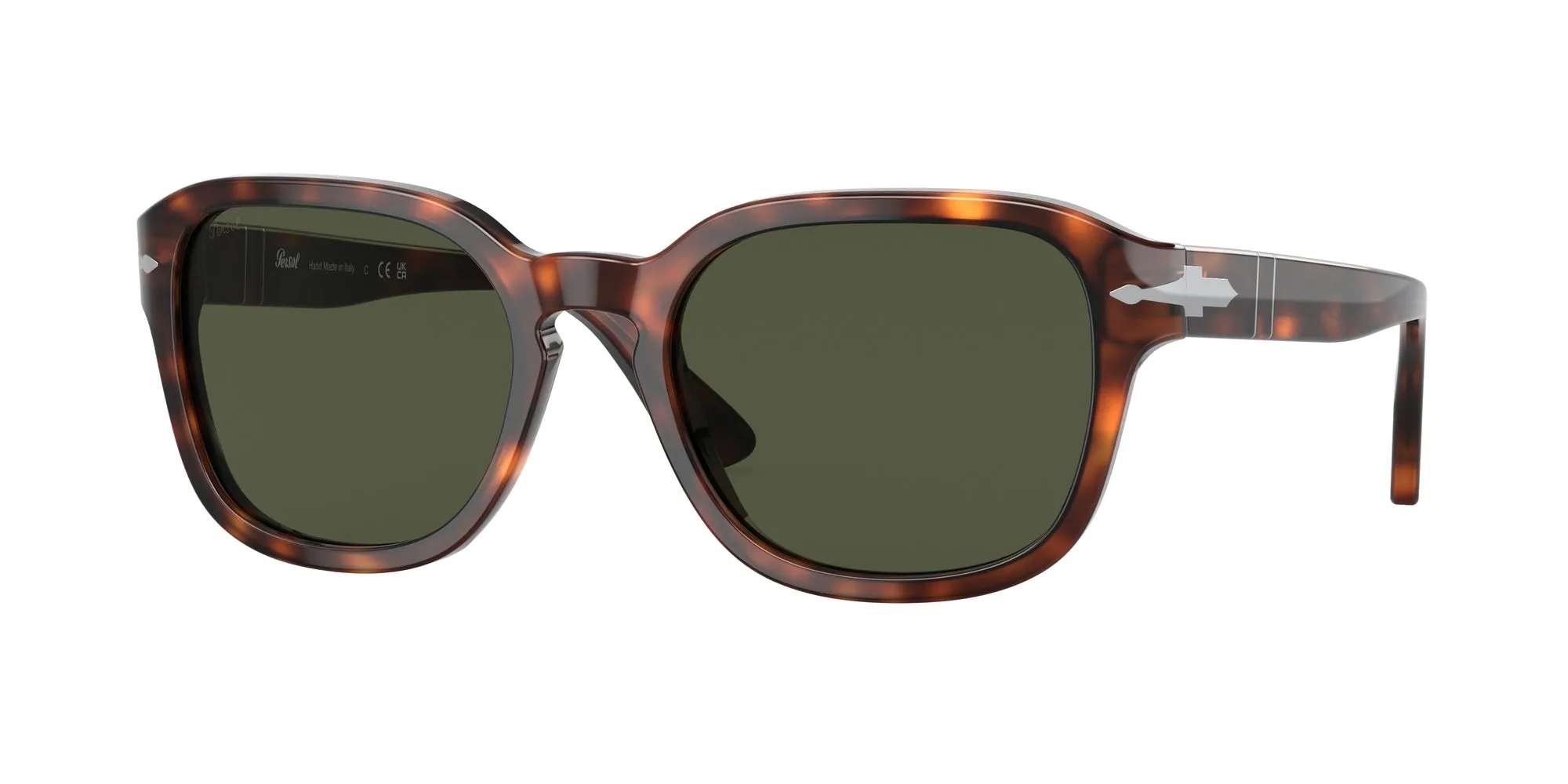 Persol PO3305S 24/31 Occhiali da sole Acetato Havana Verde Rotonda - immagine 1