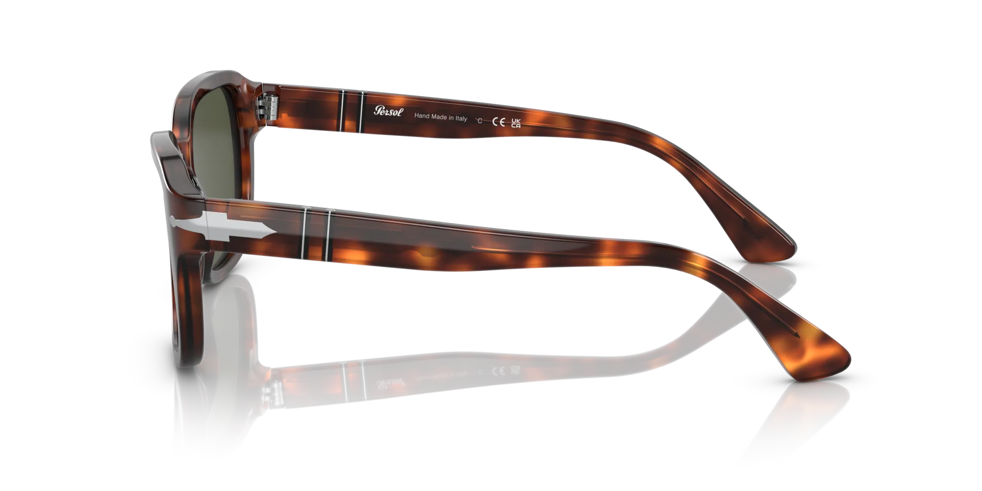 Persol PO3305S 24/31 Occhiali da sole Acetato Havana Verde Rotonda - immagine 4