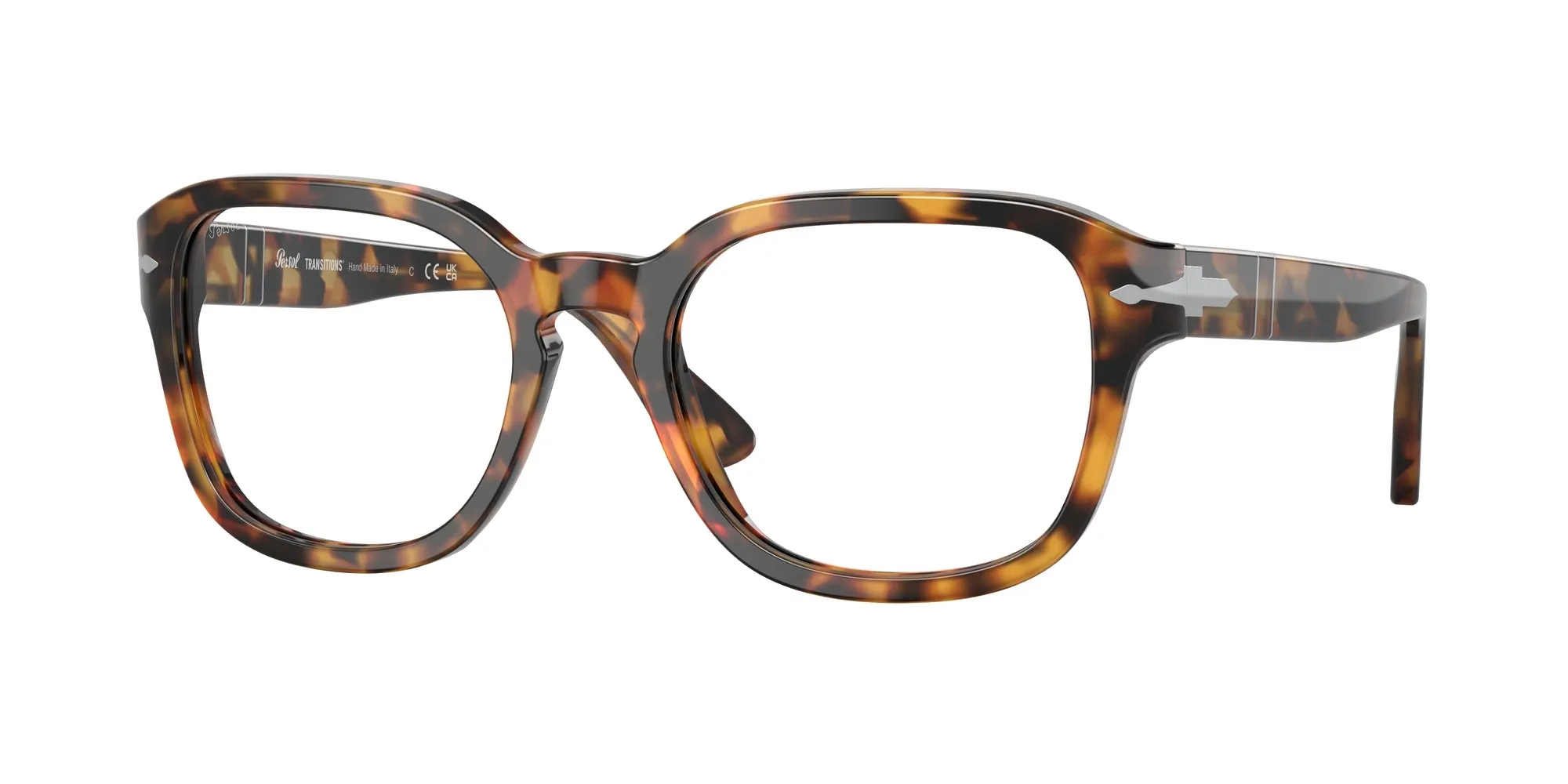Persol PO3305S 1052GH Occhiali da sole Acetato Tartaruga Grigio Rotonda Fotocromatiche Fotocromatico - immagine 1