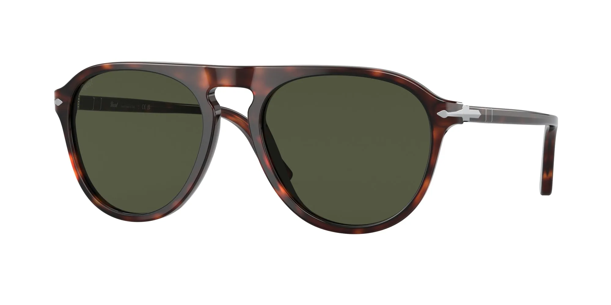 Persol PO3302S 24/31 Occhiali da sole Acetato Tartaruga Verde Pilot Normale - immagine 1