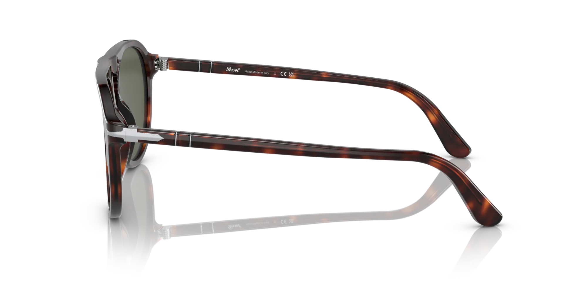 Persol PO3302S 24/31 Occhiali da sole Acetato Tartaruga Verde Pilot Normale - immagine 4