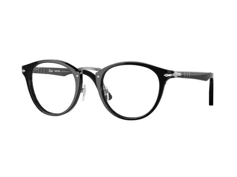 Persol PO3108S 95/GH Occhiali da sole Acetato Nero Giallo Pantos Fotocromatiche Fotocromatico - immagine 1