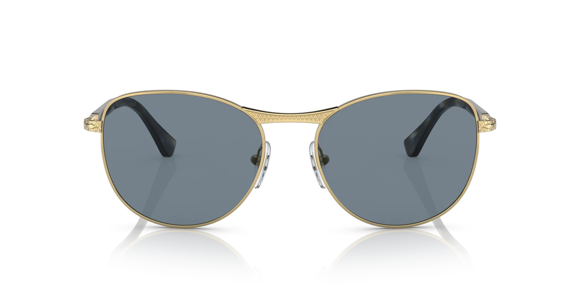 Persol PO1002S 515/56 Occhiali da sole Metallo Oro Pantos Anti-luce blu - immagine 3