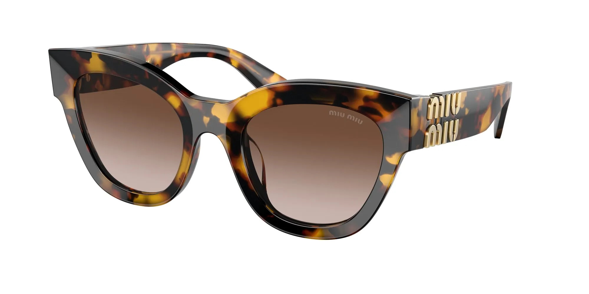 Miu Miu MU 01YS VAU6S1 Occhiali da sole Acetato Tartaruga Marrone Squadrata Normale Sfumato - immagine 1