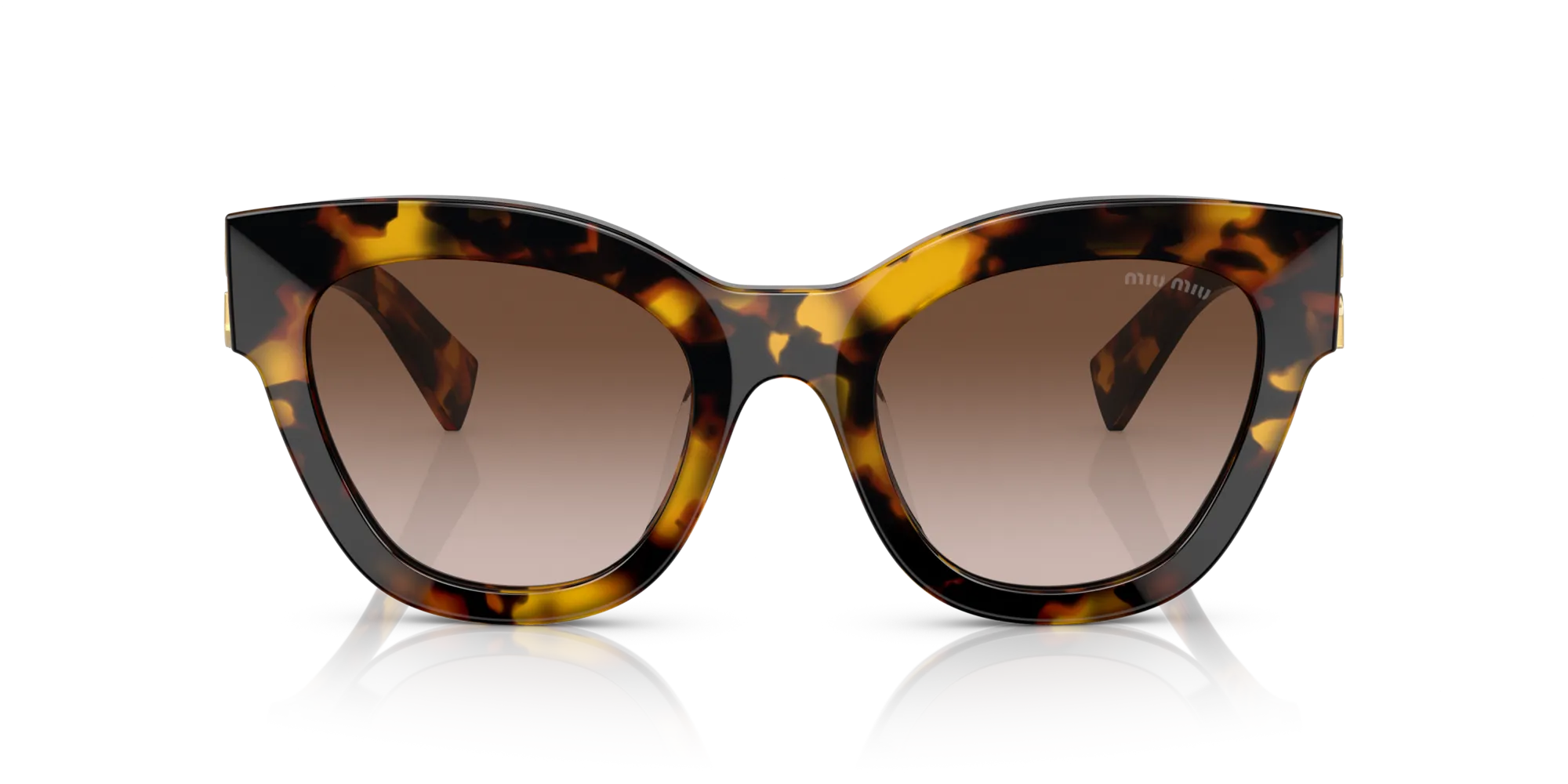Miu Miu MU 01YS VAU6S1 Occhiali da sole Acetato Tartaruga Marrone Squadrata Normale Sfumato - immagine 3