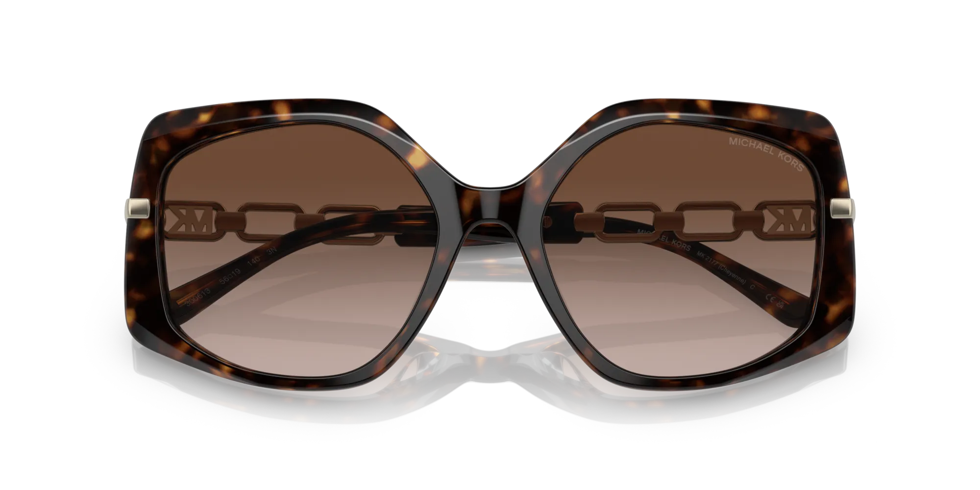 Michael Kors MK2177 CHEYENNE 300613 Occhiali da sole Acetato Tartaruga Marrone Geometrica Normale Sfumato - immagine 2