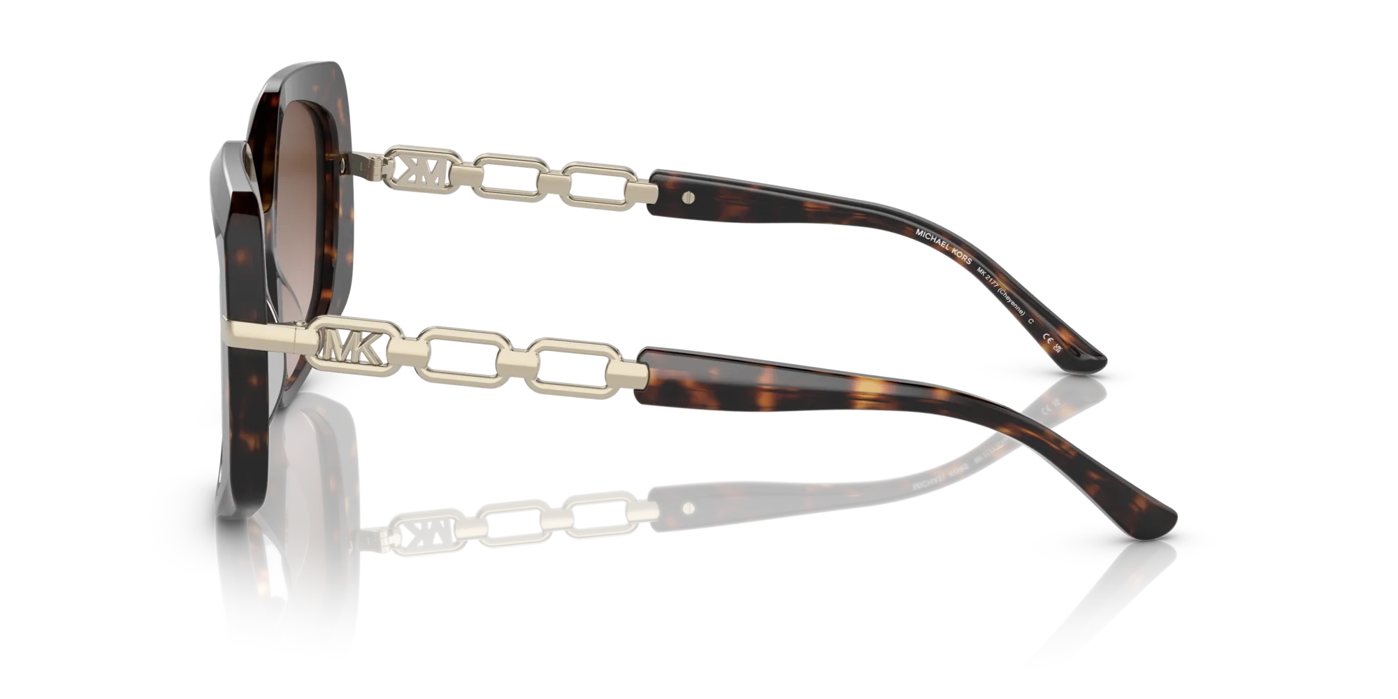 Michael Kors MK2177 CHEYENNE 300613 Occhiali da sole Acetato Tartaruga Marrone Geometrica Normale Sfumato - immagine 4