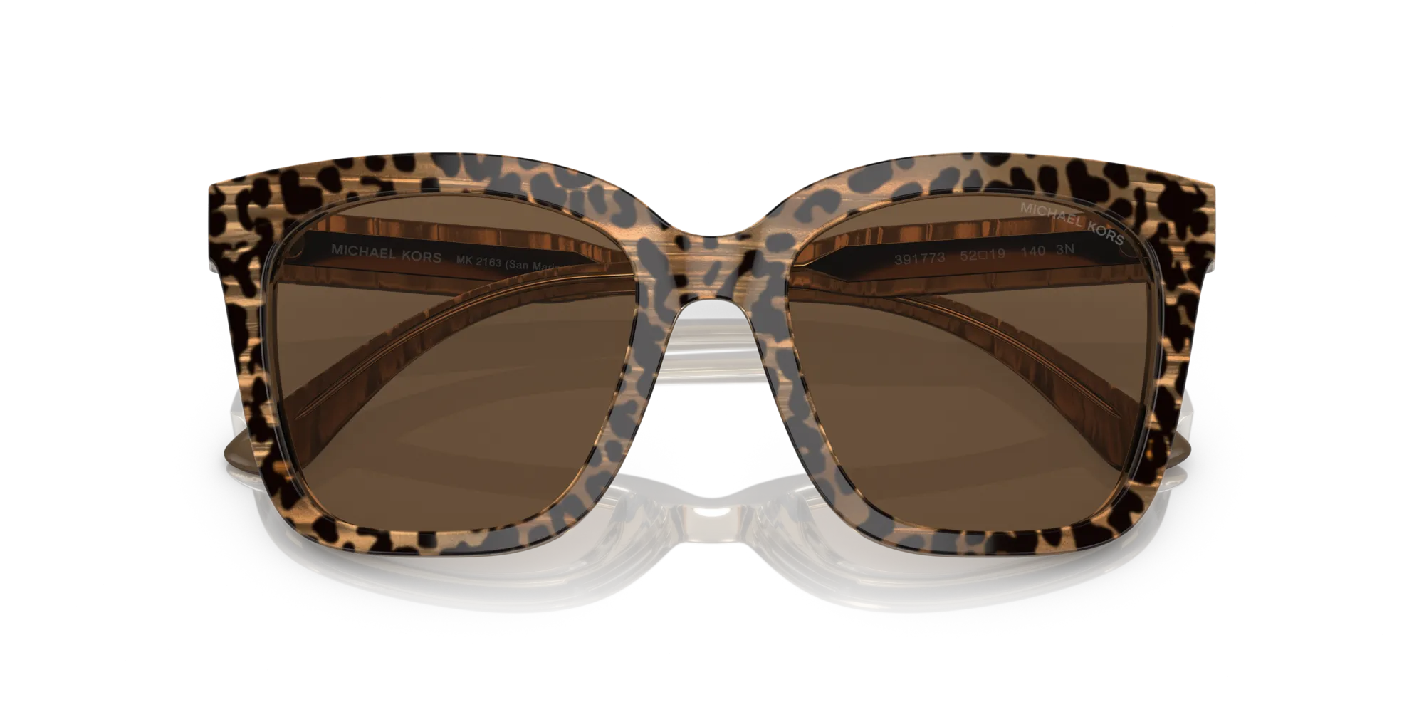Michael Kors MK2163 SAN MARINO 391773 Occhiali da sole Acetato Marrone Marrone Squadrata Normale - immagine 2