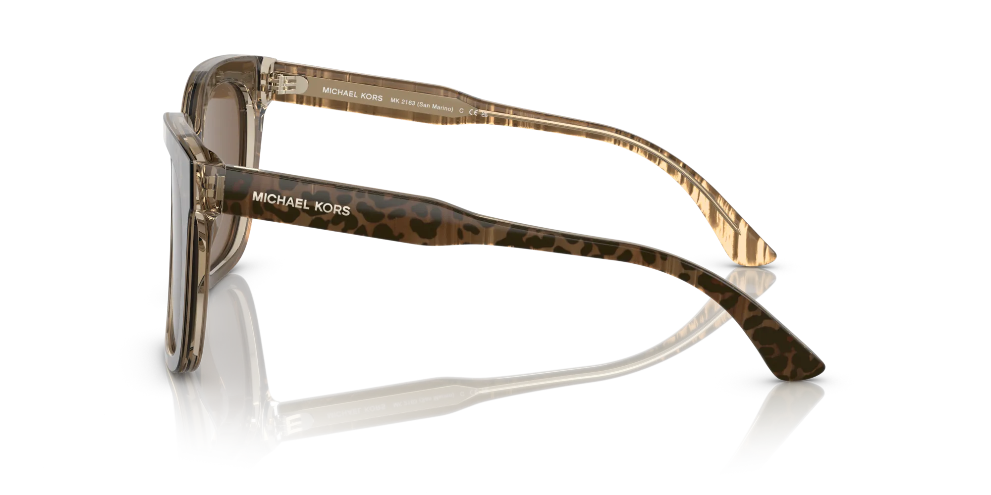 Michael Kors MK2163 SAN MARINO 391773 Occhiali da sole Acetato Marrone Marrone Squadrata Normale - immagine 4
